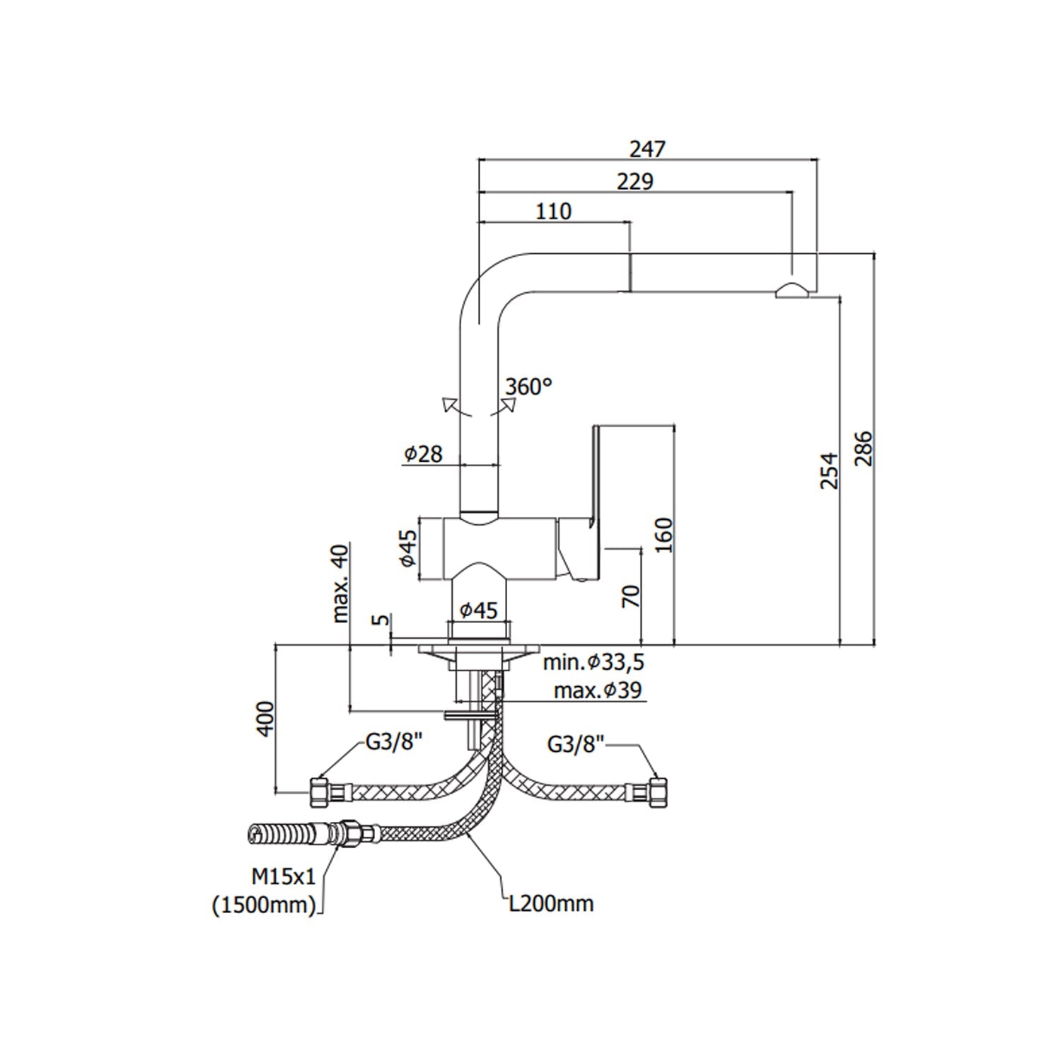 Miscelatore lavello con doccia estraibile Paffoni serie West - Cromato by CeramicStore | Lo specialista del tuo bagno