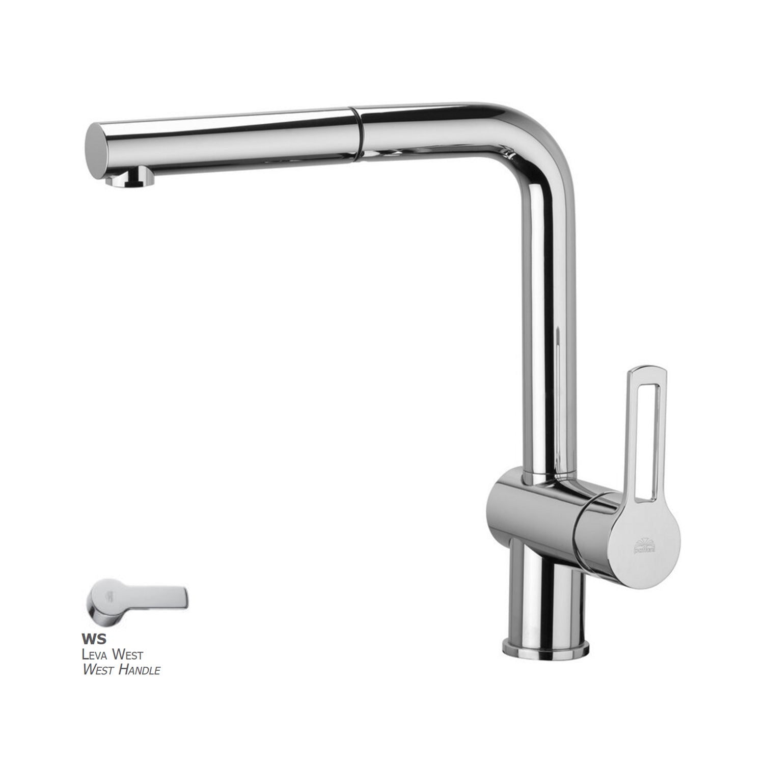 Miscelatore lavello con doccia estraibile Paffoni serie West - Cromato by CeramicStore | Lo specialista del tuo bagno