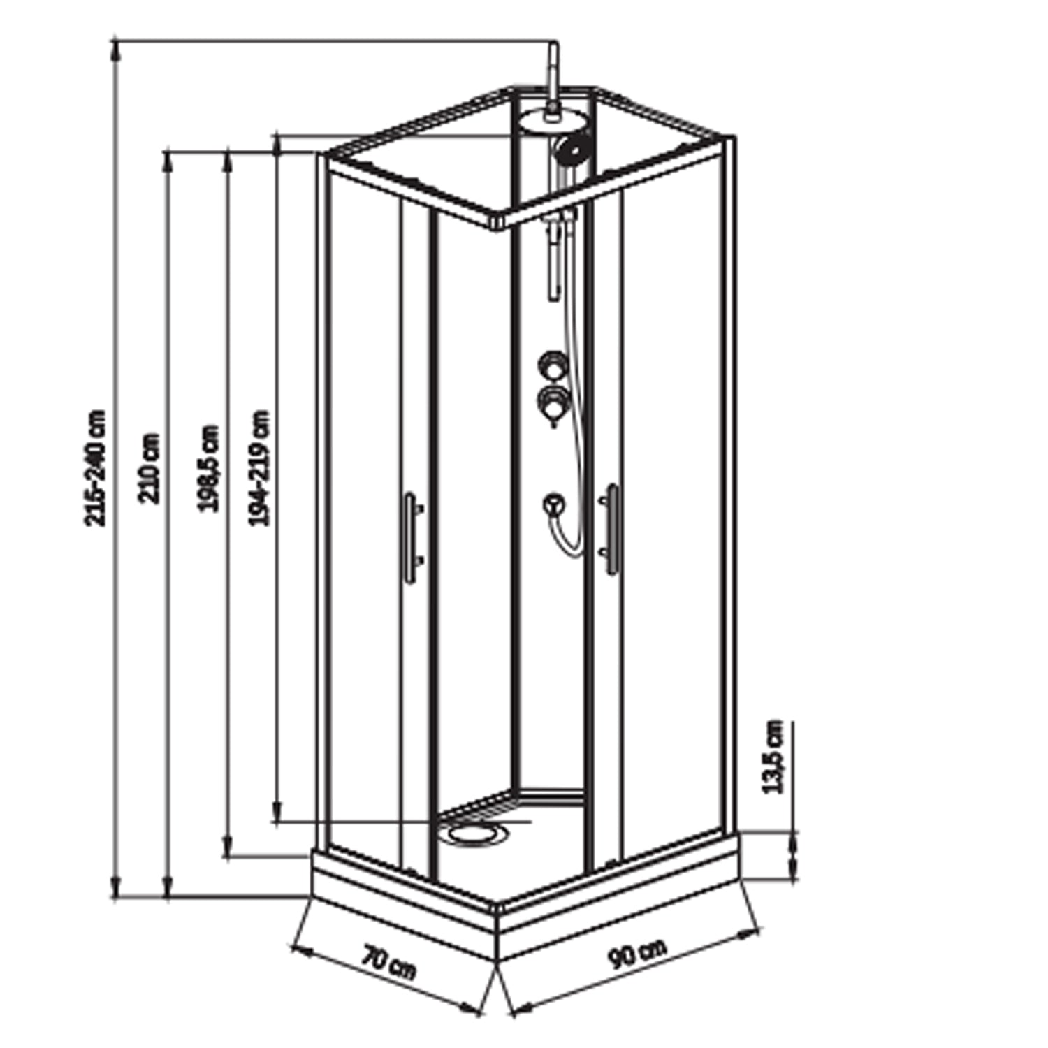  Box Doccia modello Kenya apertura angolare 70x90 cm by CeramicStore | Lo specialista del tuo bagno