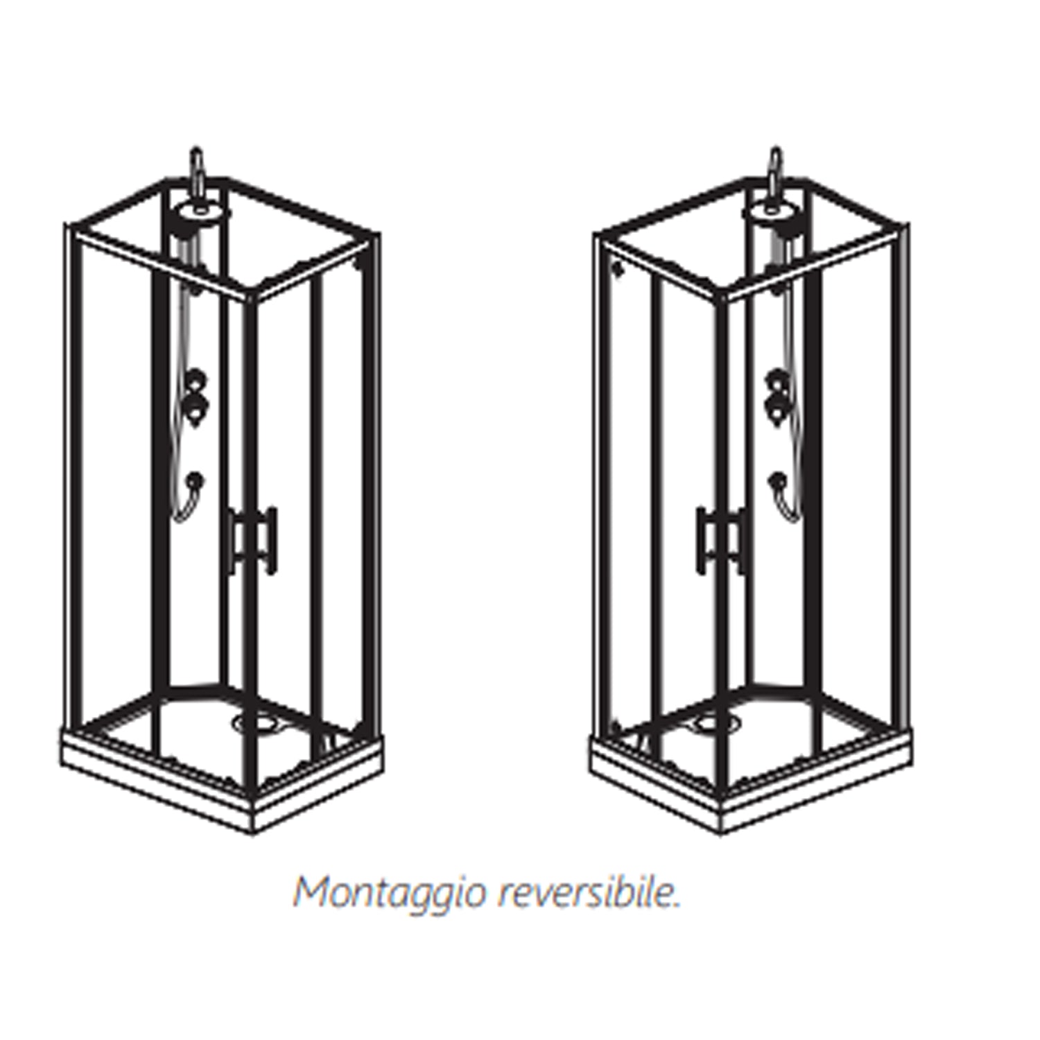  Box Doccia modello Kenya apertura angolare 80x120 cm by CeramicStore | Lo specialista del tuo bagno