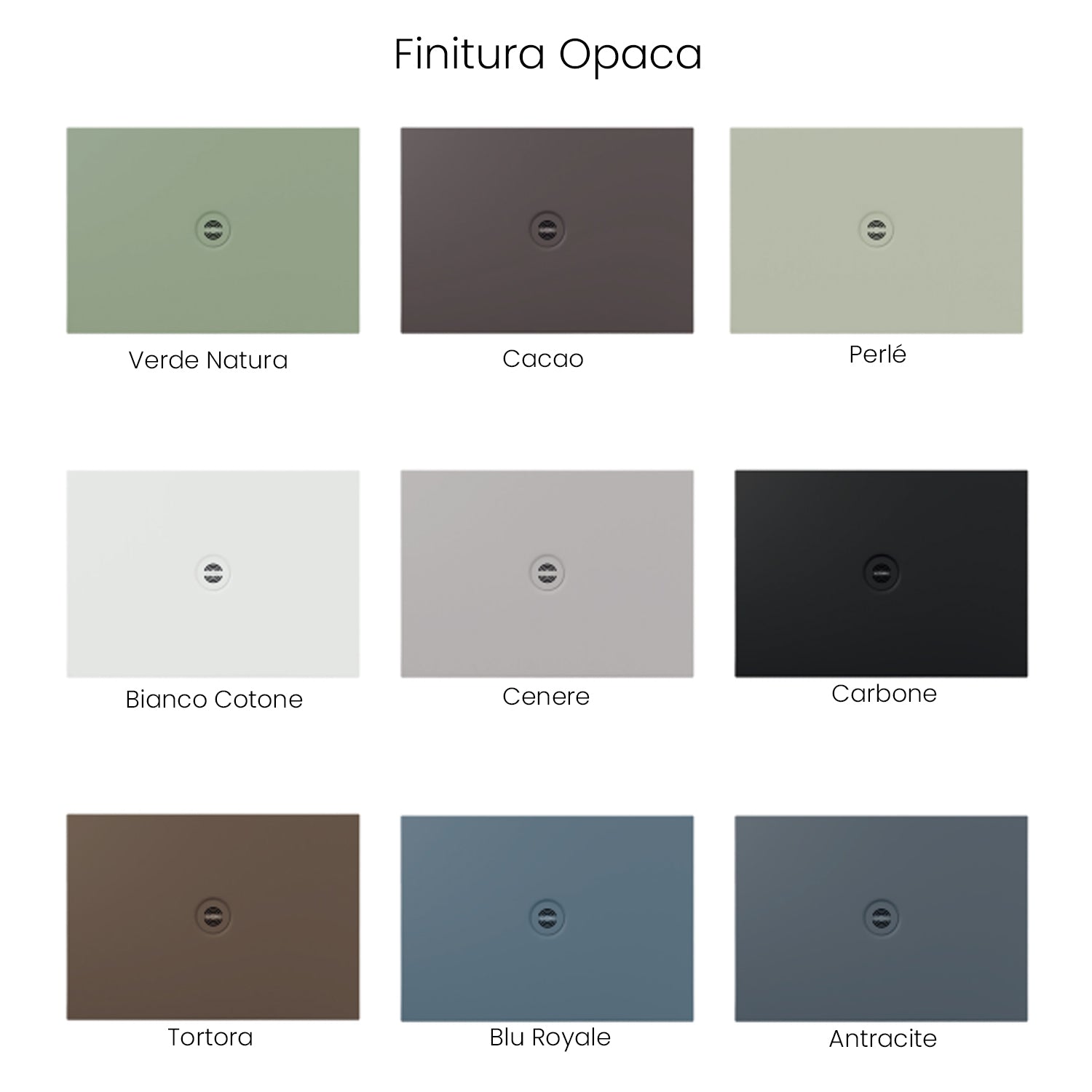  Piatto doccia rettangolare in ceramica SoloDue cm 90x80 nero lucido