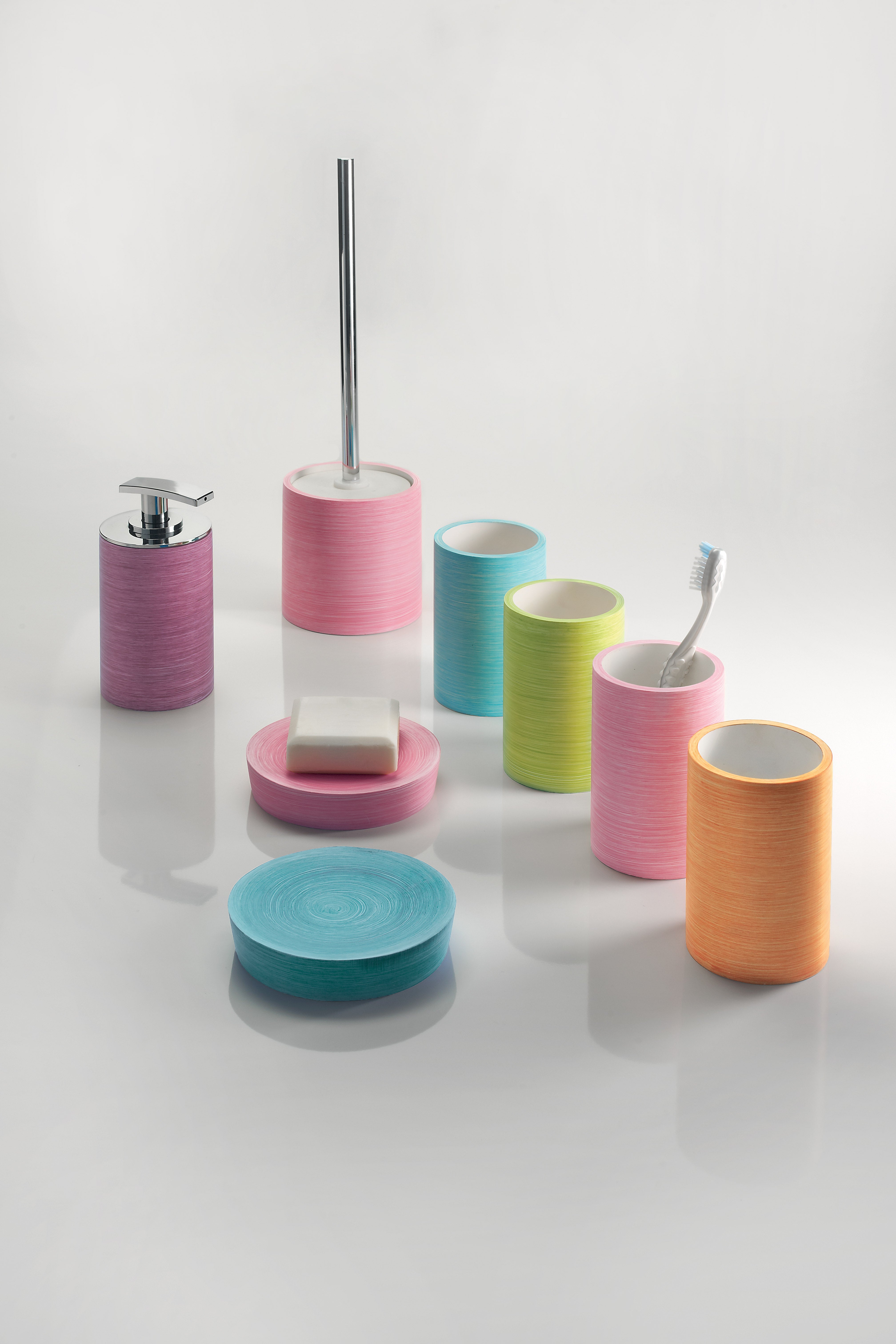  Portaspazzolini da appoggio Gedy serie Sole - Azzurro