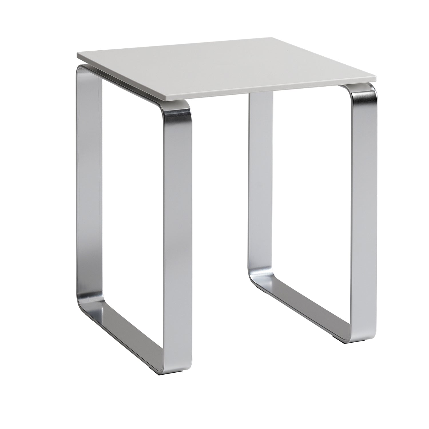 6073-02 - Sgabello Gedy collezione Prima Classe in Alluminio e ABS - Finitura Bianca