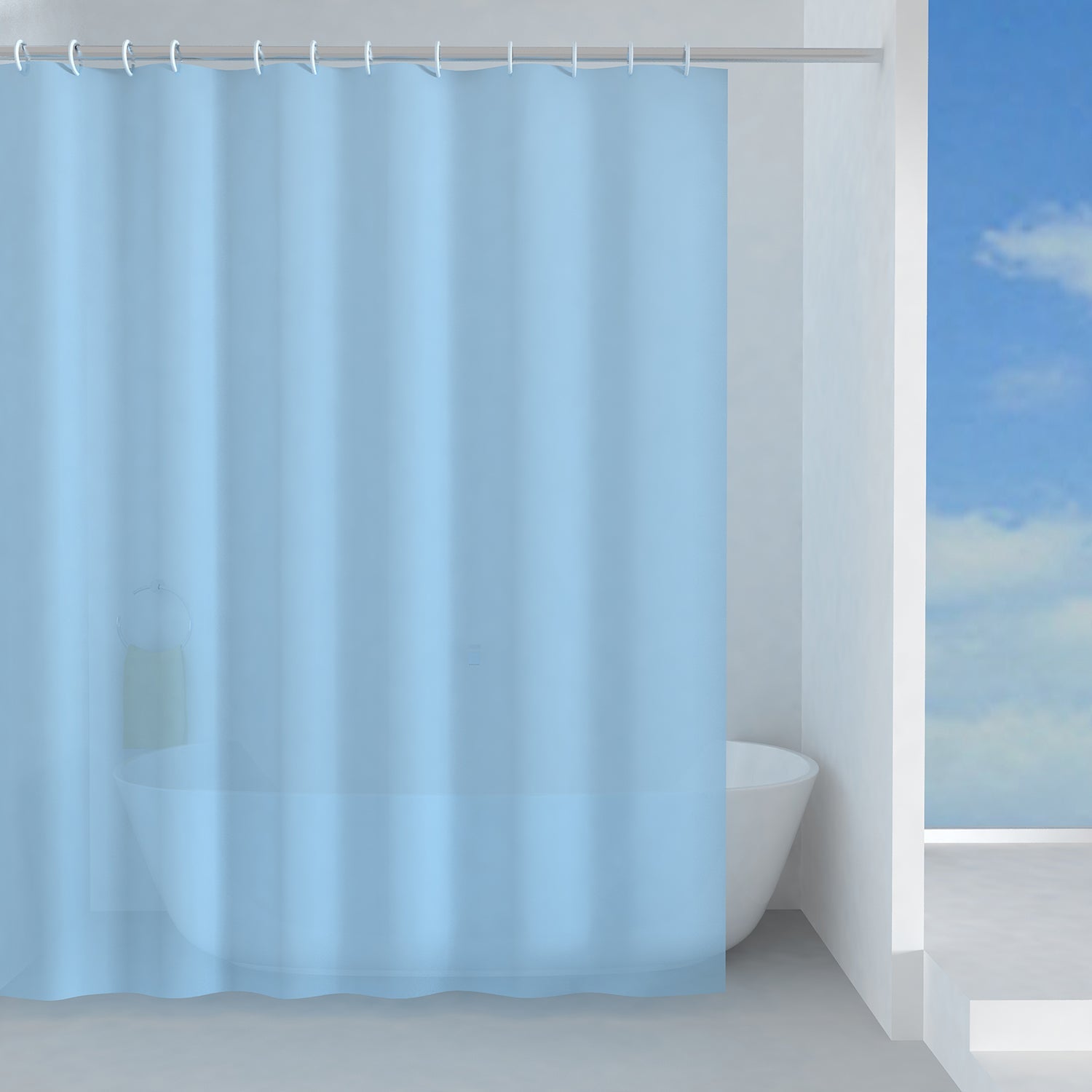 Tenda doccia in Peva 180x200 cm modello Basic di Gedy - Azzurro by CeramicStore | Lo specialista del tuo bagno