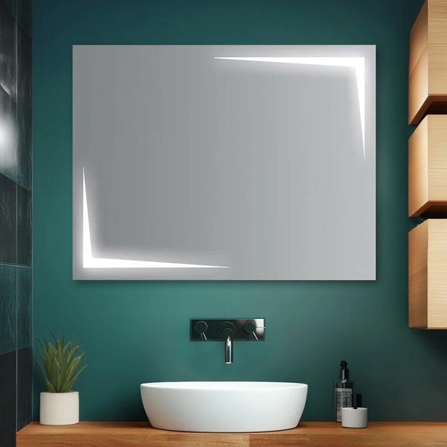 Specchio con retroilluminazione LED Cubi&Co modello Arrow - 60x80 cm