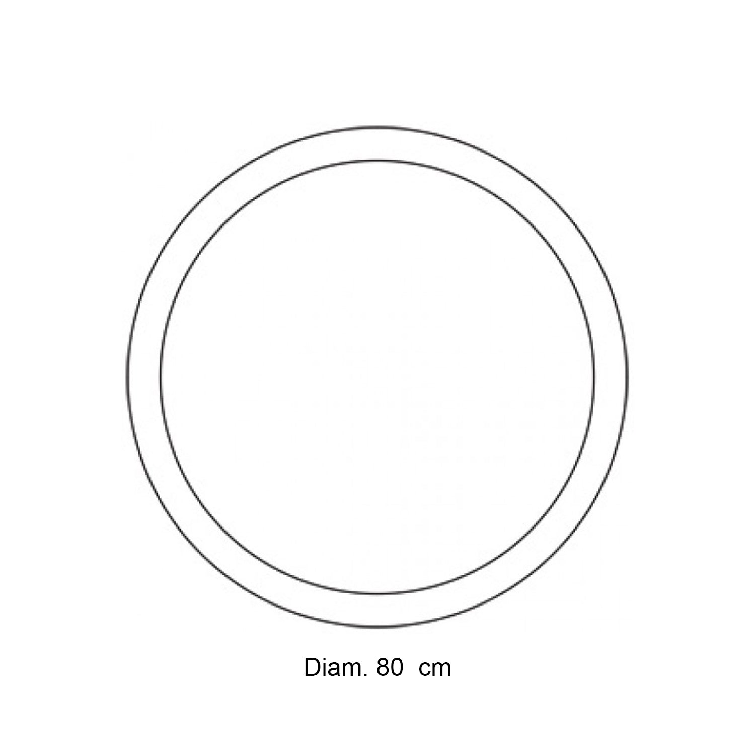 Specchio tondo serigrafato su pannello Cubi&Co modelllo Sun - ø 80 cm 2
