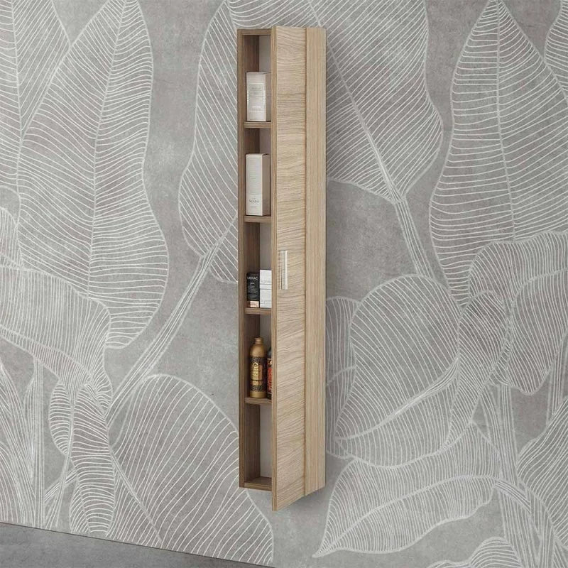 Pensile bagno Cubi&Co serie Grace con anta lunga 24x150x15 cm - Rovere Tropea 3