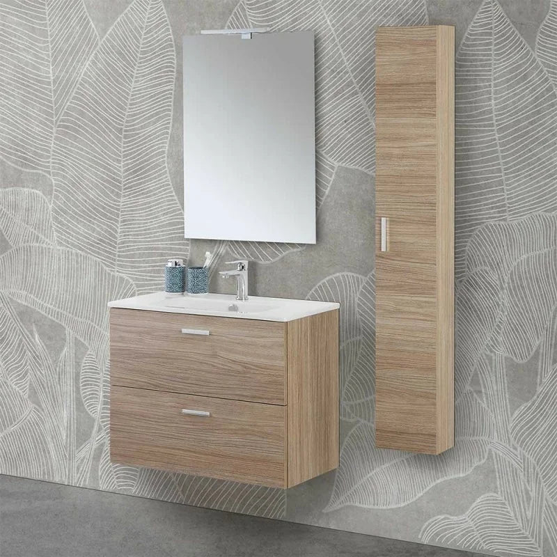 Pensile bagno Cubi&Co serie Grace con anta lunga 24x150x15 cm - Rovere Tropea 4