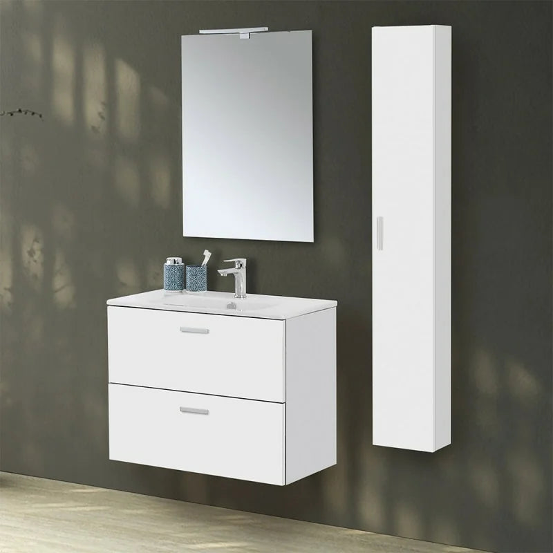 Pensile bagno Cubi&Co serie Grace con anta lunga 24x150x15 cm - Bianco Lucido 4