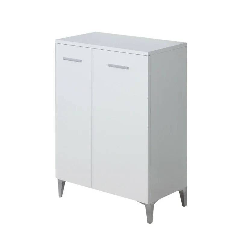 Armadio basso o scarpiera a due ante Cubi&Co serie Star 60 x 83,5 cm - Bianco lucido