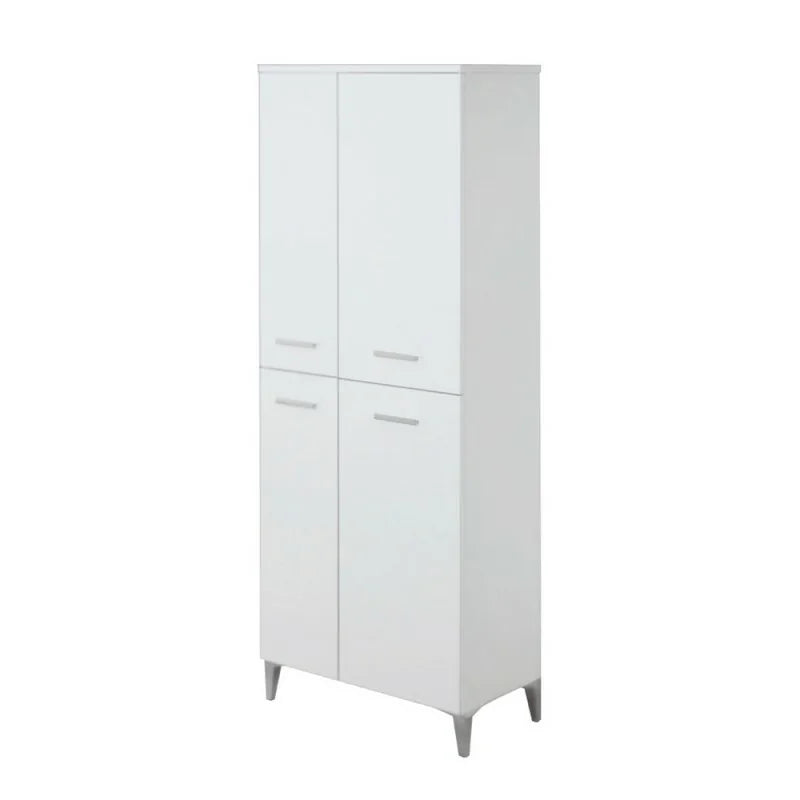 Armadio o scarpiera a quattro ante Cubi&Co serie Star 60x154 cm - Bianco lucido