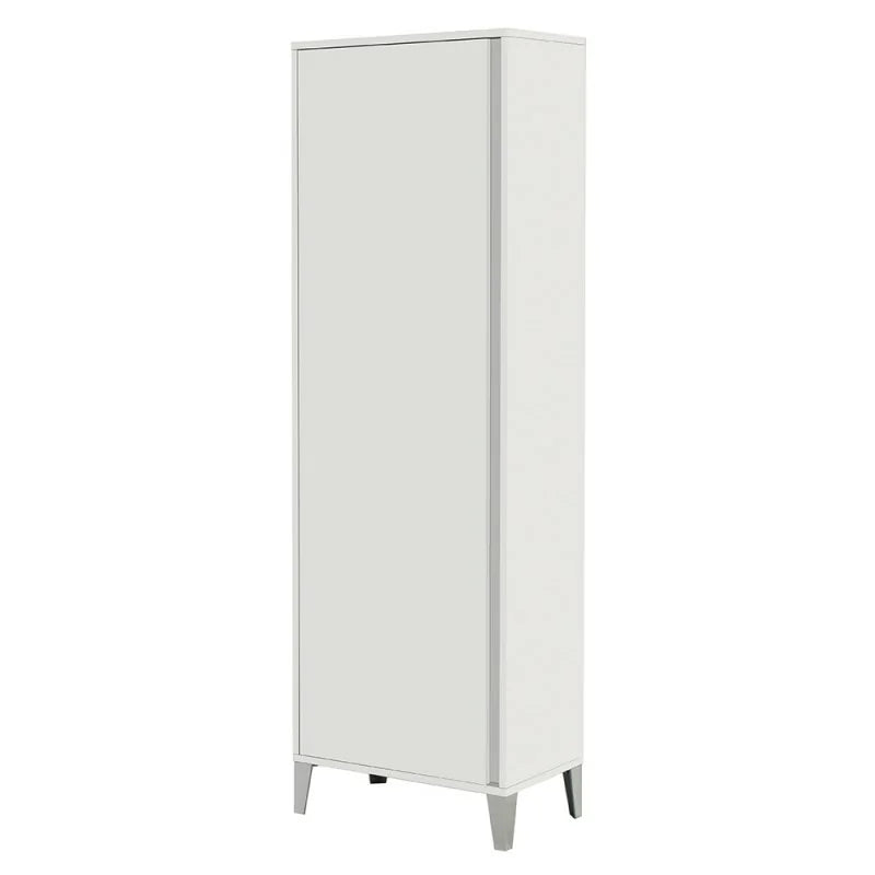 Colonna armadio portascopa Cubi&Co serie Mondial con chiusura slow motion 60x183x35 cm - Bianco