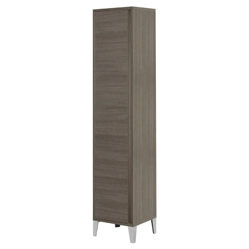 Colonna armadio portascopa Cubi&Co serie Mondial con chiusura slow motion 40x183x35 cm - Rovere scuro