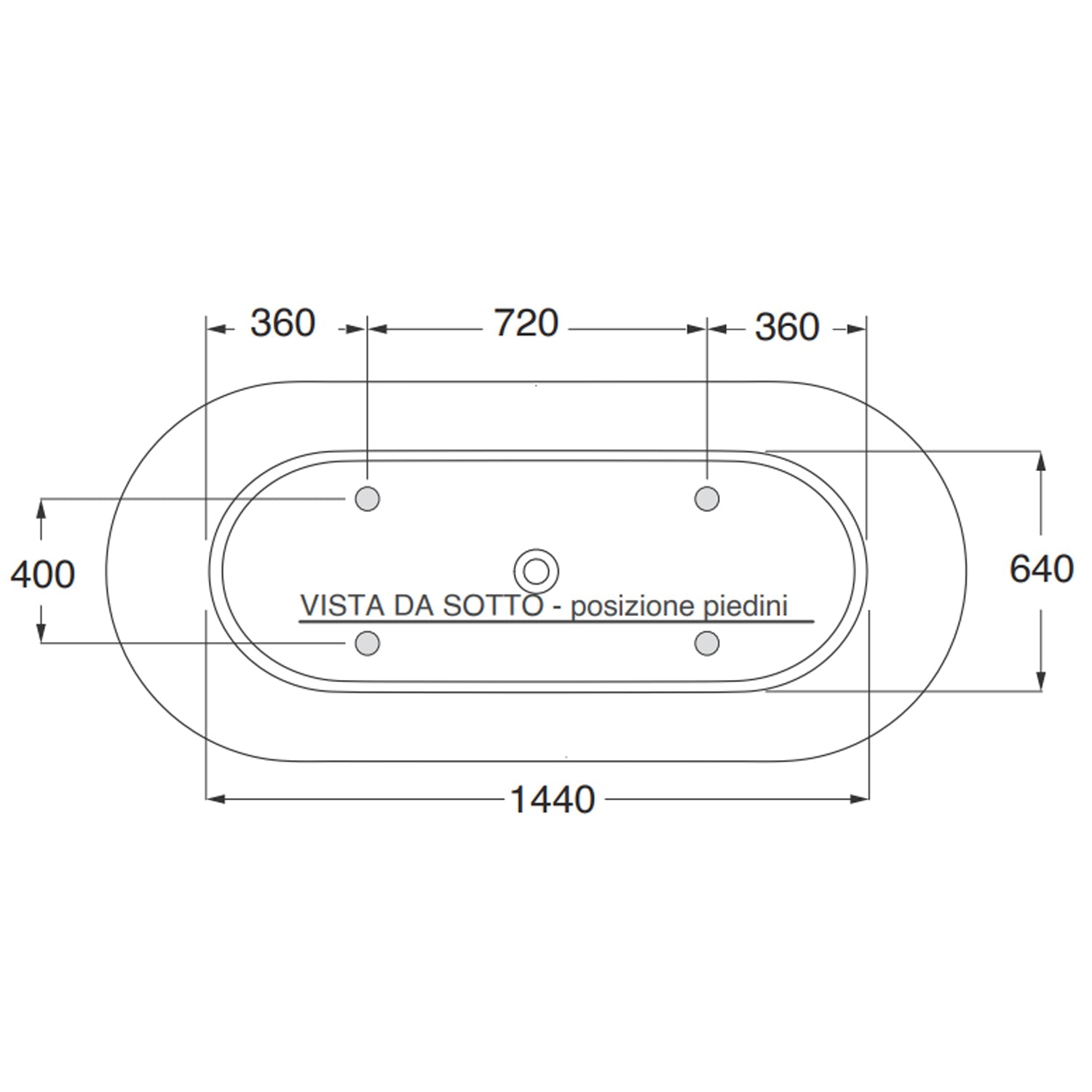  Vasca da bagno Azzurra serie Forma 180x80x60 cm - Bianco lucido by CeramicStore | Lo specialista del tuo bagno