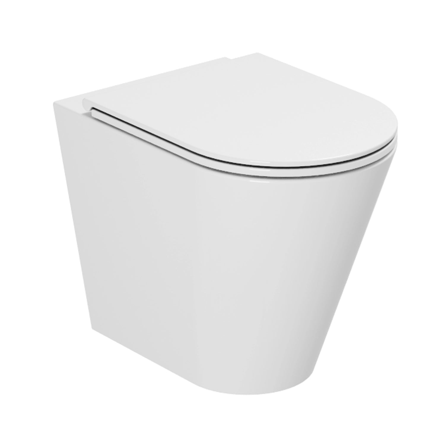  Sanitari a terra 54x37x42H cm serie Forma di Azzurra Ceramica con sedile soft close - Bianco lucido