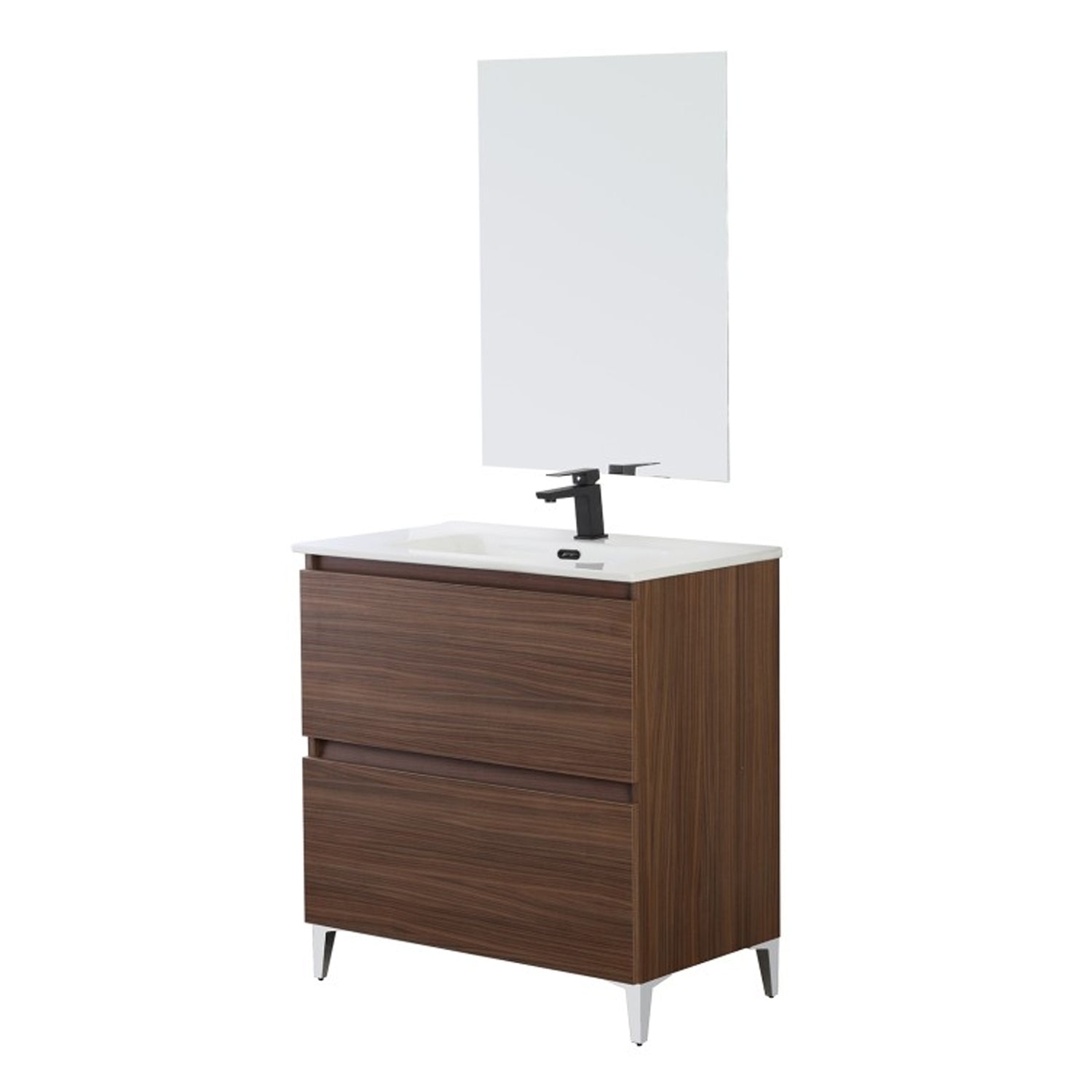 900202 - Mobile bagno a terra 81 cm con lavabo e specchio Collezione Revival Cubi&co 4