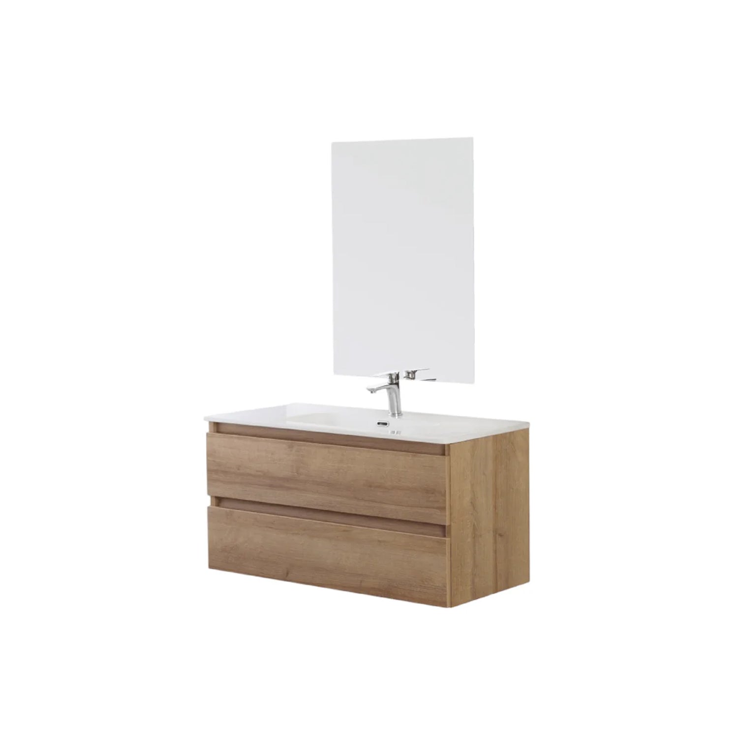 900213 - Mobile bagno sospeso 80 cm con lavabo e specchio - Collezione Revital Cubi&Co