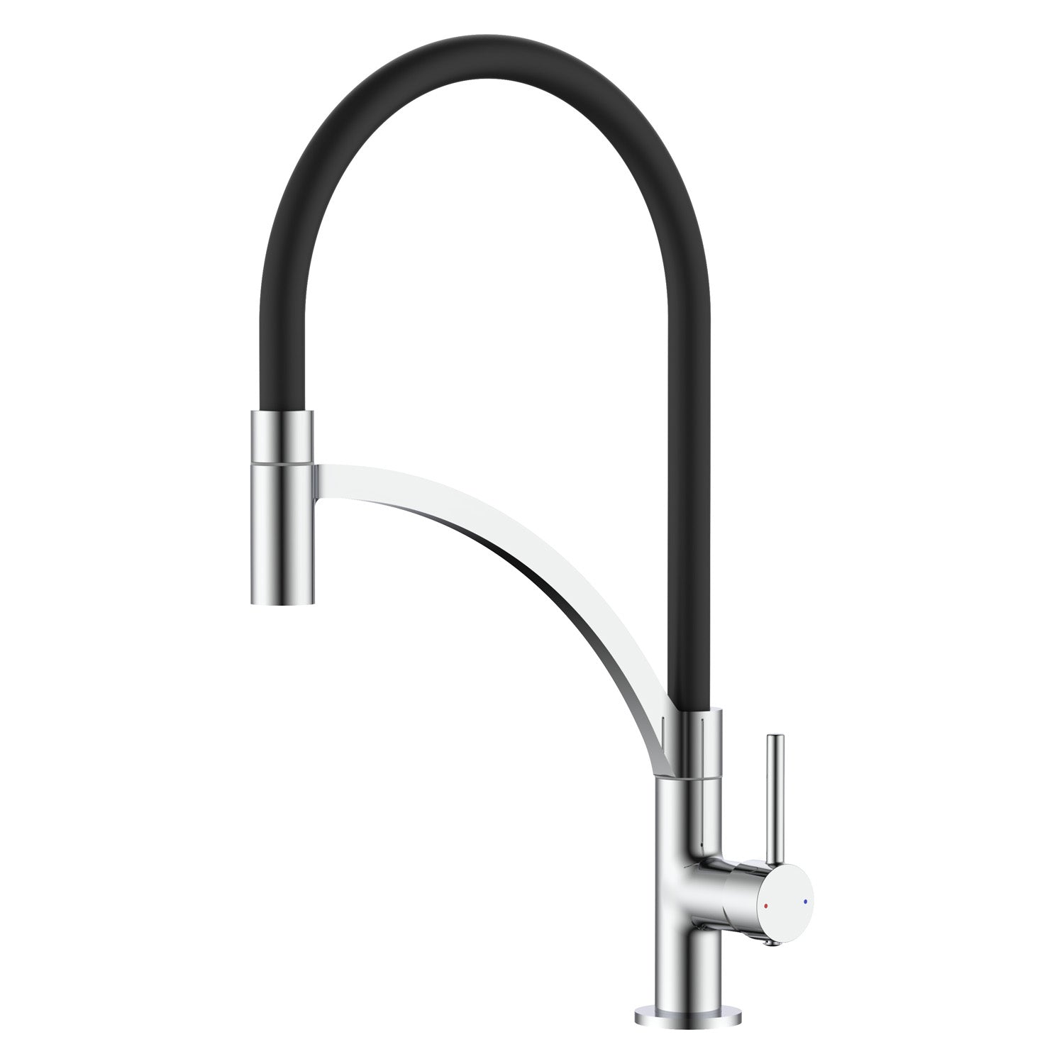 Miscelatore cucina 1 getto con canna flessibile in silicone nero Mixlav by CeramicStore | Lo specialista del tuo bagno