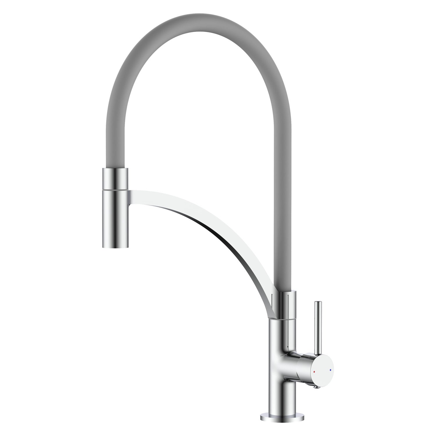 Miscelatore cucina 1 getto con canna flessibile in silicone grigio Mixlav by CeramicStore | Lo specialista del tuo bagno