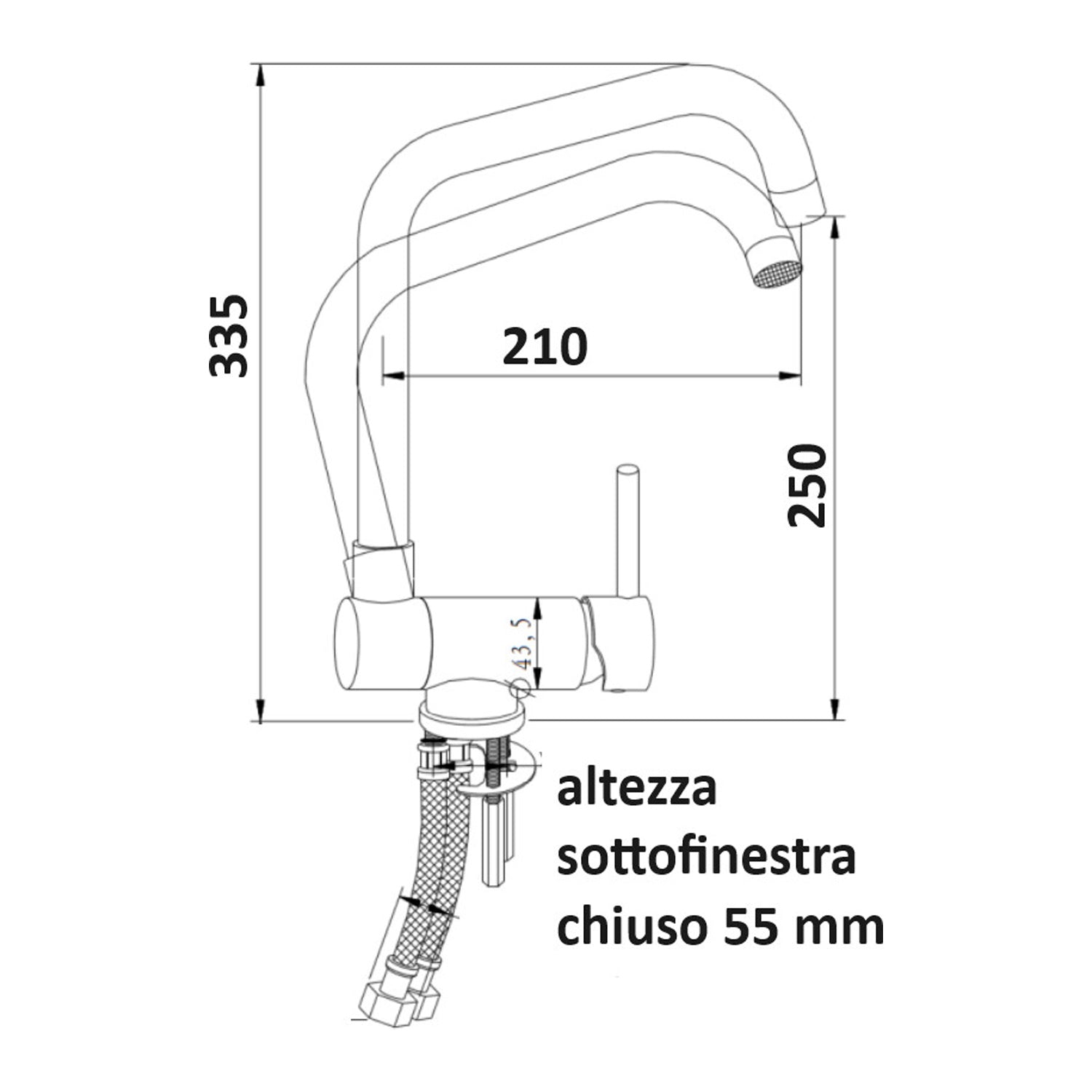  Miscelatore cucina con canna abbattibile Mixlav by CeramicStore | Lo specialista del tuo bagno