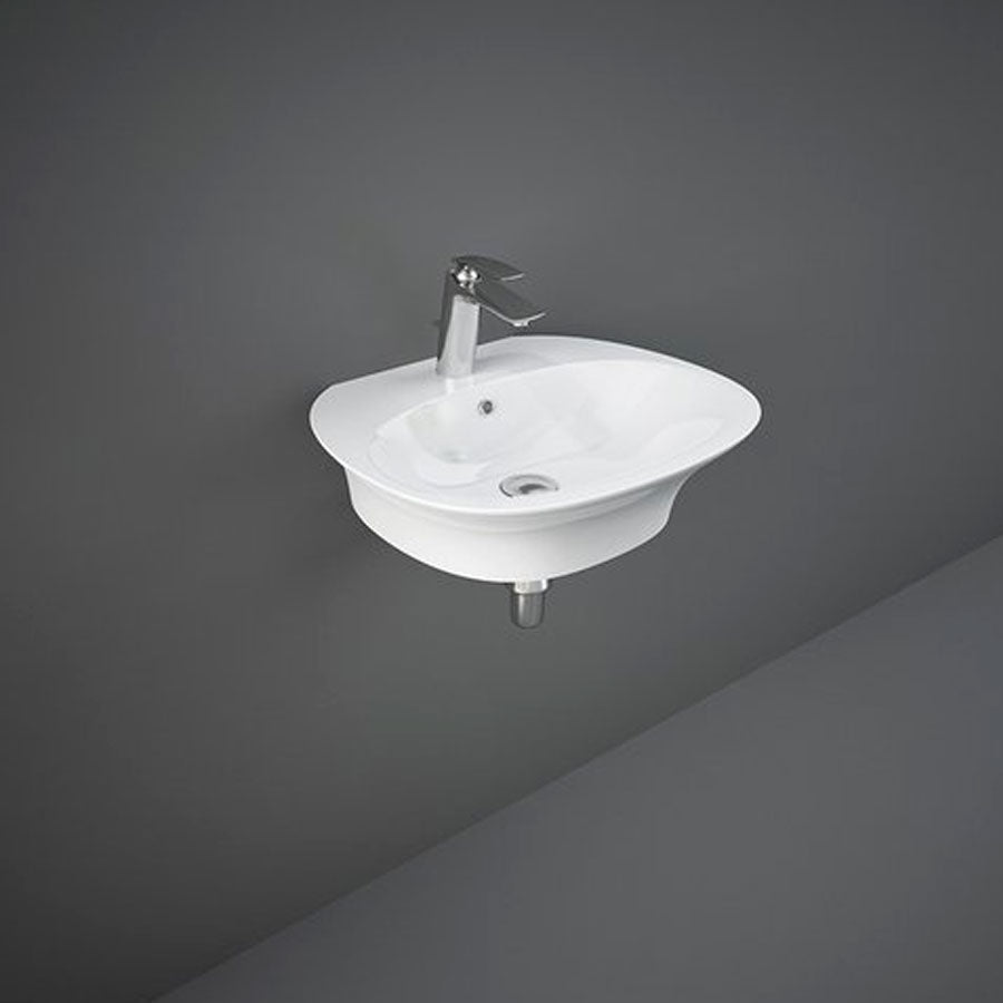Lavabo sospeso Sensation in ceramica bianca lunghezza 55 cm by CeramicStore | Lo specialista del tuo bagno