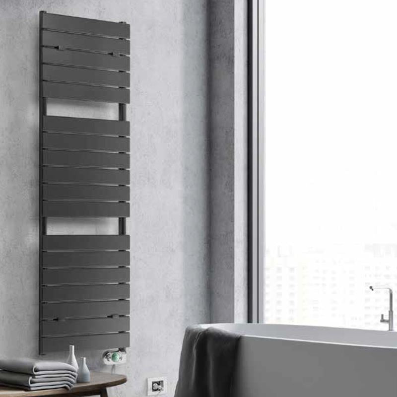 Termoarredo elettrico antracite VOV12 Lazzarini E-Palermo 500 watt by CeramicStore | Lo specialista del tuo bagno