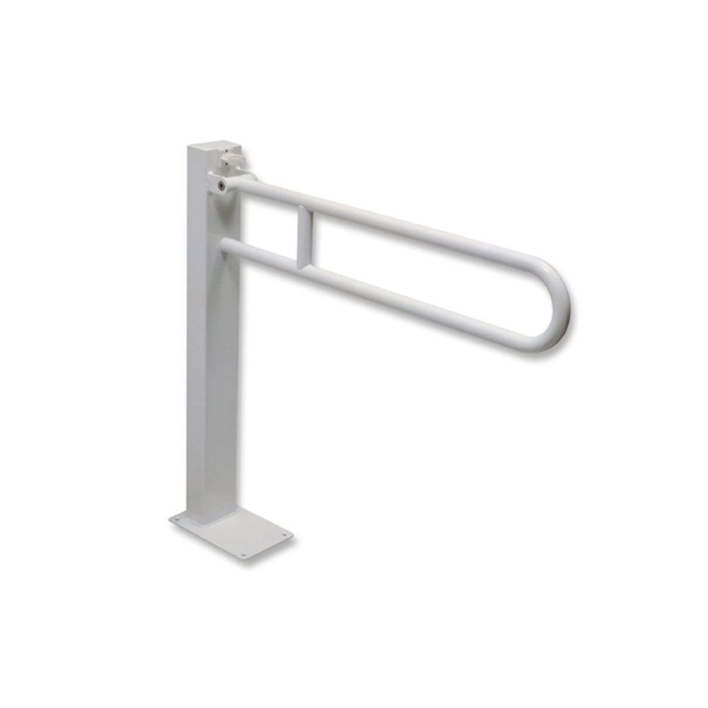 Barra di sostegno ribaltabile 85 cm acetalico bianco modello a colonna by CeramicStore | Lo specialista del tuo bagno