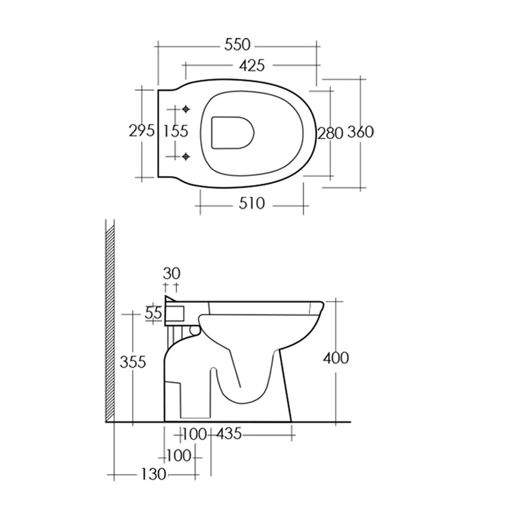 Sanitari bagno a terra distanziati da parete Rak Karla wc, bidet e sedile 4