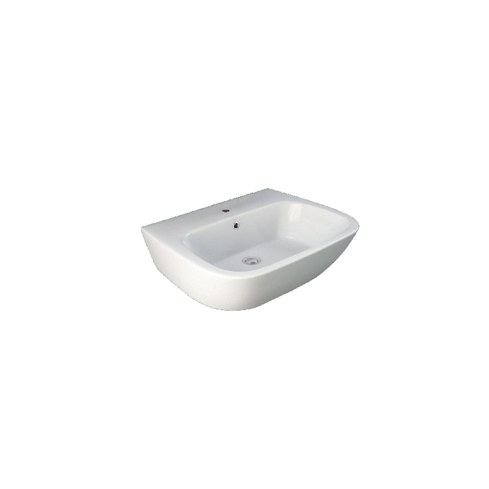 Lavabo monoforo sospeso One ceramica bianca con troppopieno lunghezza 60 cm by CeramicStore | Lo specialista del tuo bagno