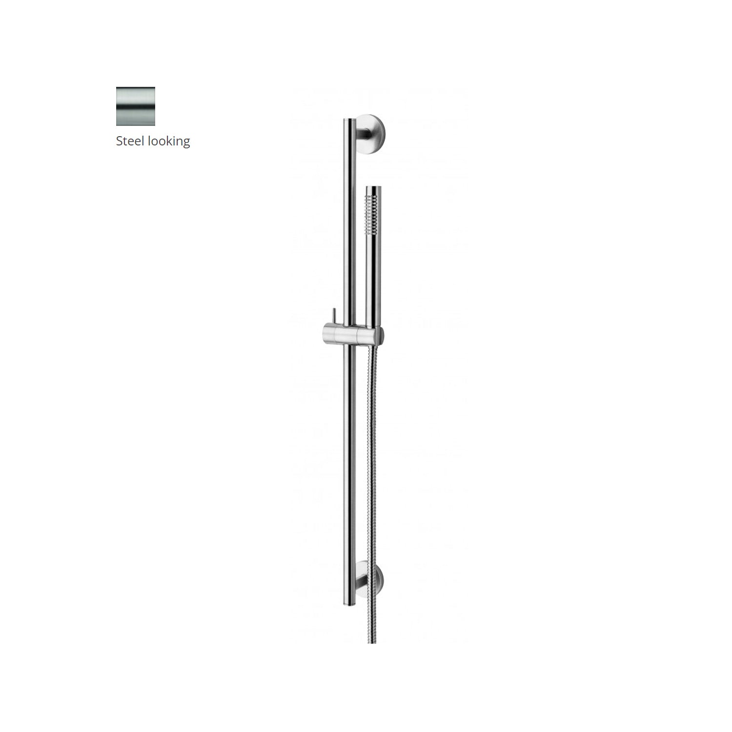 Saliscendi doccia Life con doccia Tonda in metallo - Steel looking by CeramicStore | Lo specialista del tuo bagno