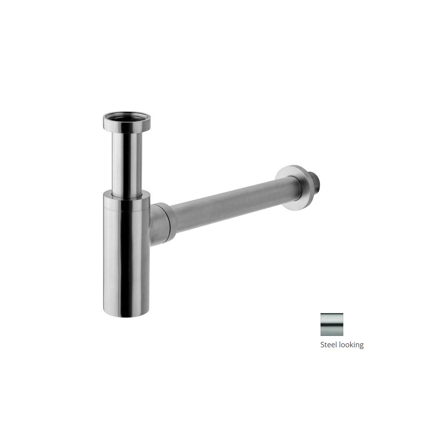 Sifone di scarico lavabo design tondo Paffoni - Steel Looking by CeramicStore | Lo specialista del tuo bagno