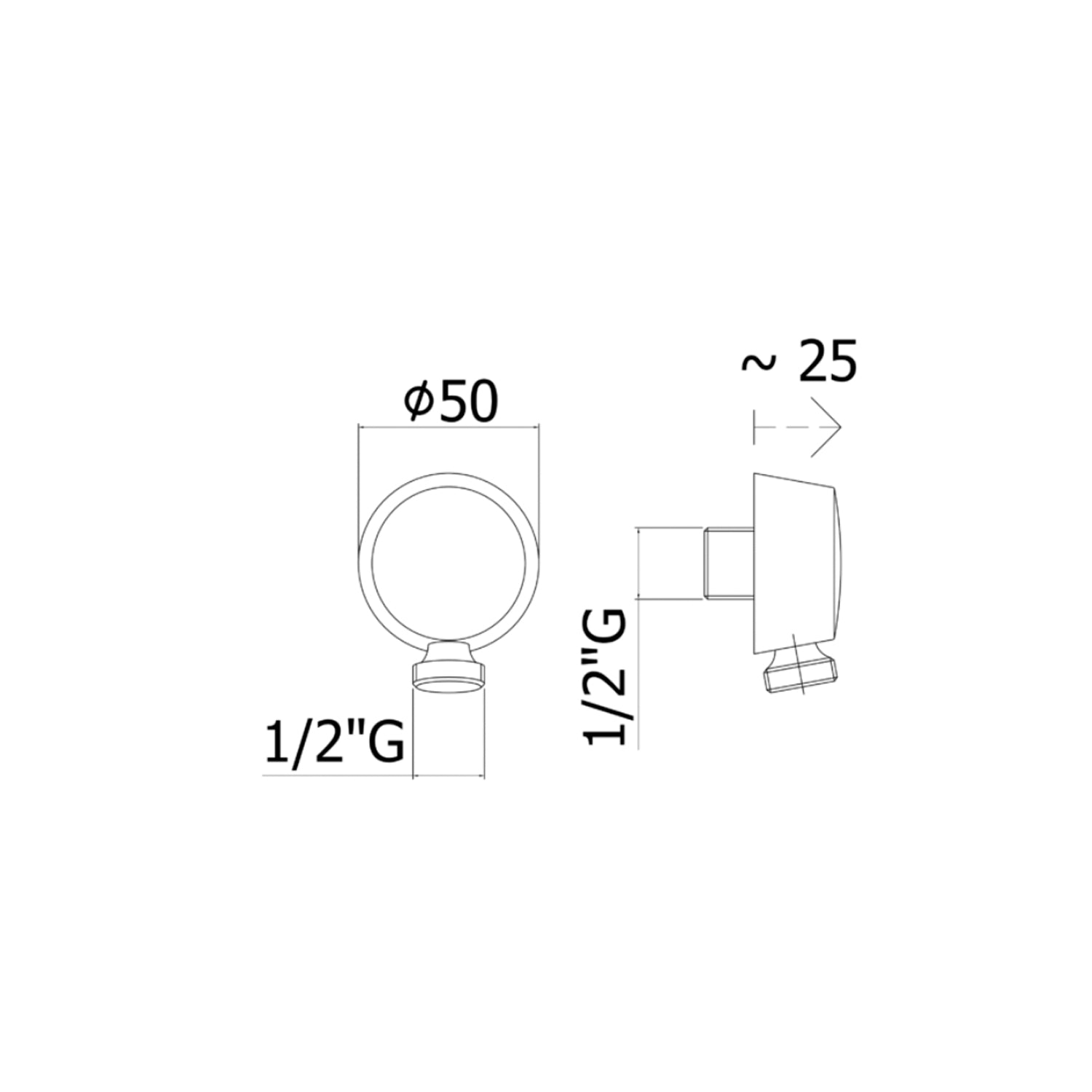  Presa acqua a muro Lusso in metallo - Steel Looking by CeramicStore | Lo specialista del tuo bagno