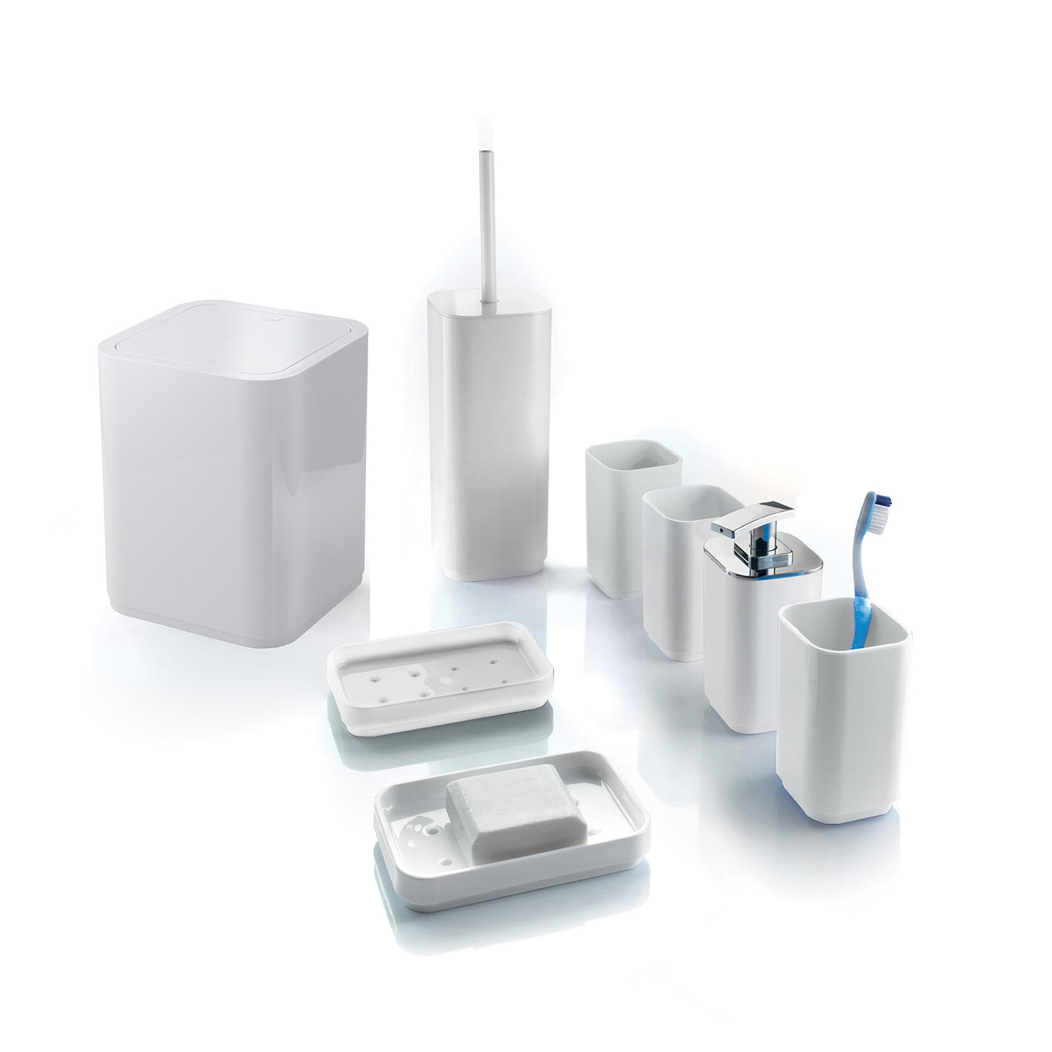  Portasapone da appoggio Gedy serie Seventy - Bianco