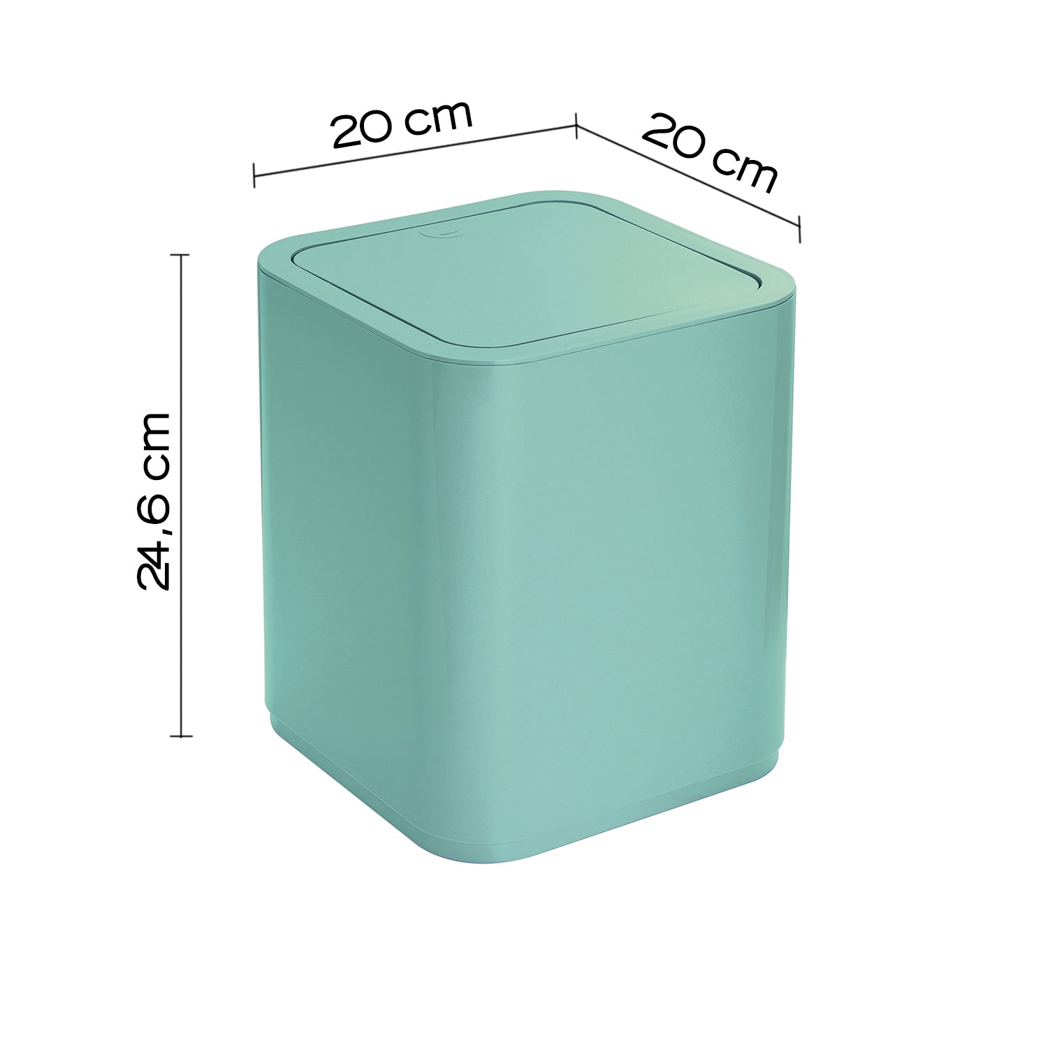  Portarifiuti 8 lt da appoggio Gedy serie Seventy - Acquamarina by CeramicStore | Lo specialista del tuo bagno