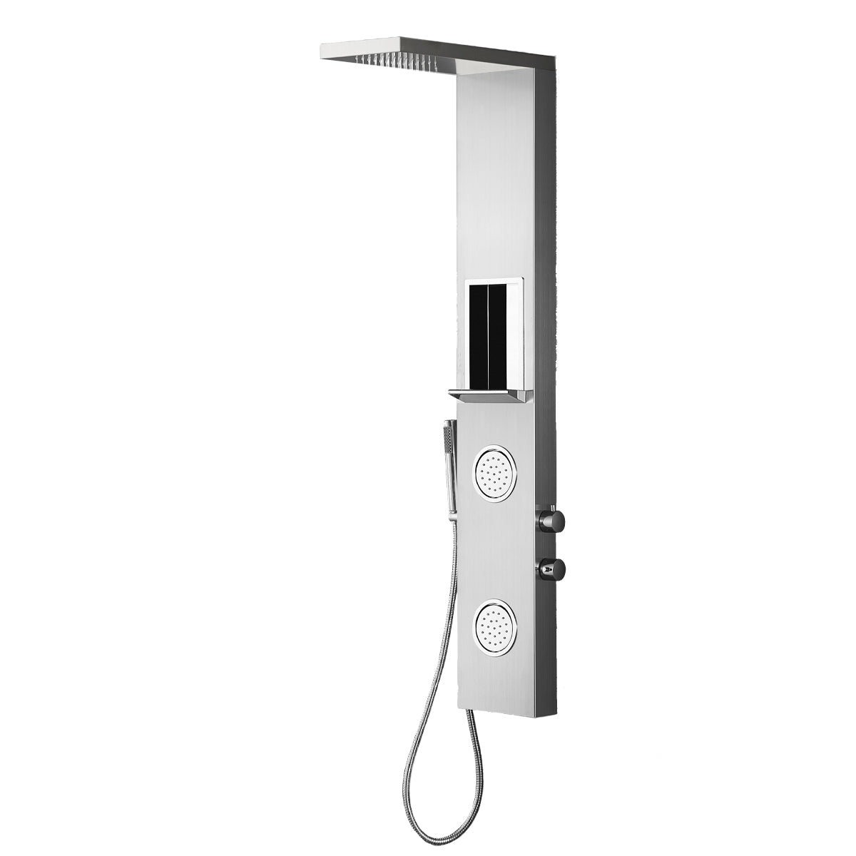 Pannello doccia multifunzionale DocciaGo modello Formentera - Acciaio Inox spazzolato
