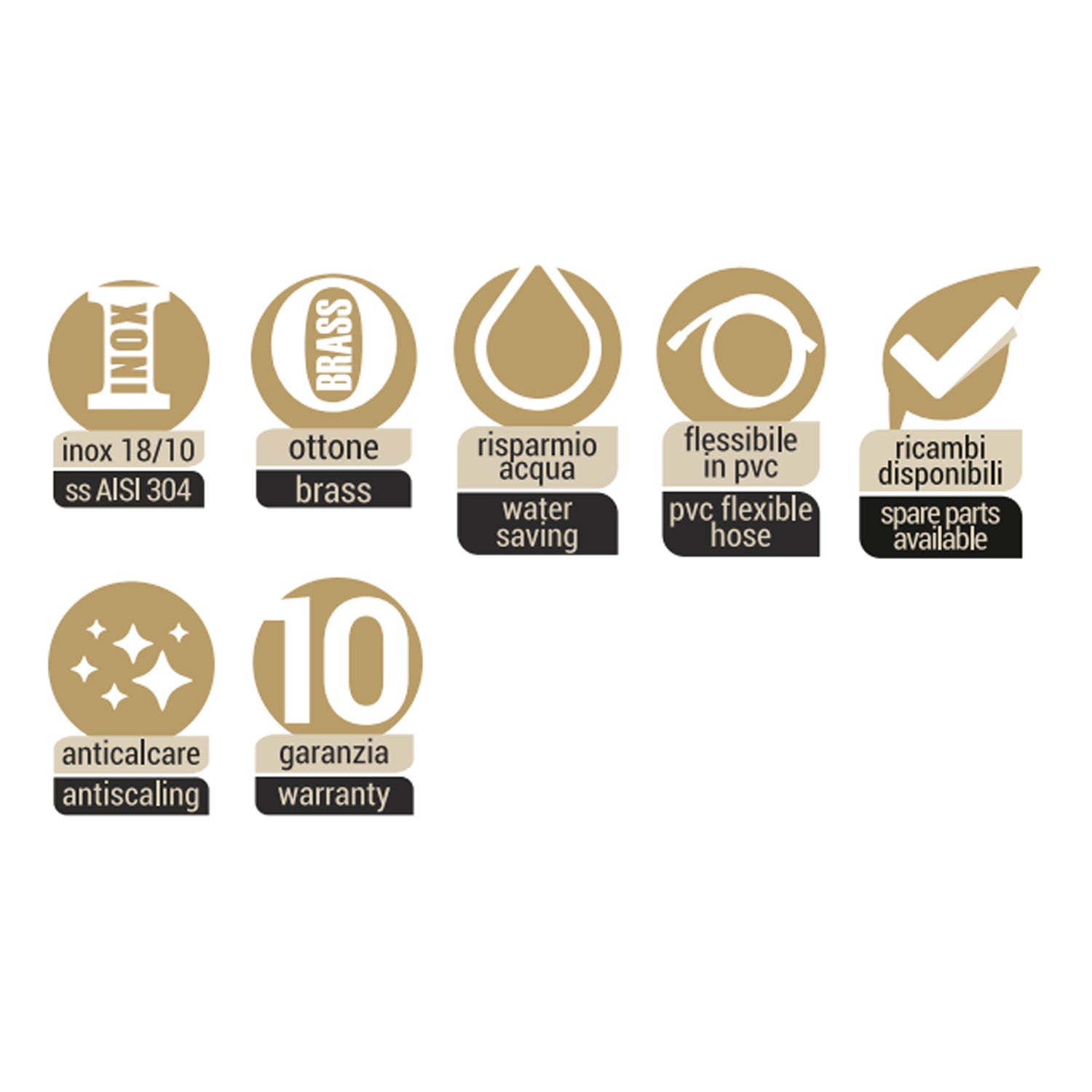 Kit doccia soffione tondo con doccino Metaform serie Seven - Cromo 3