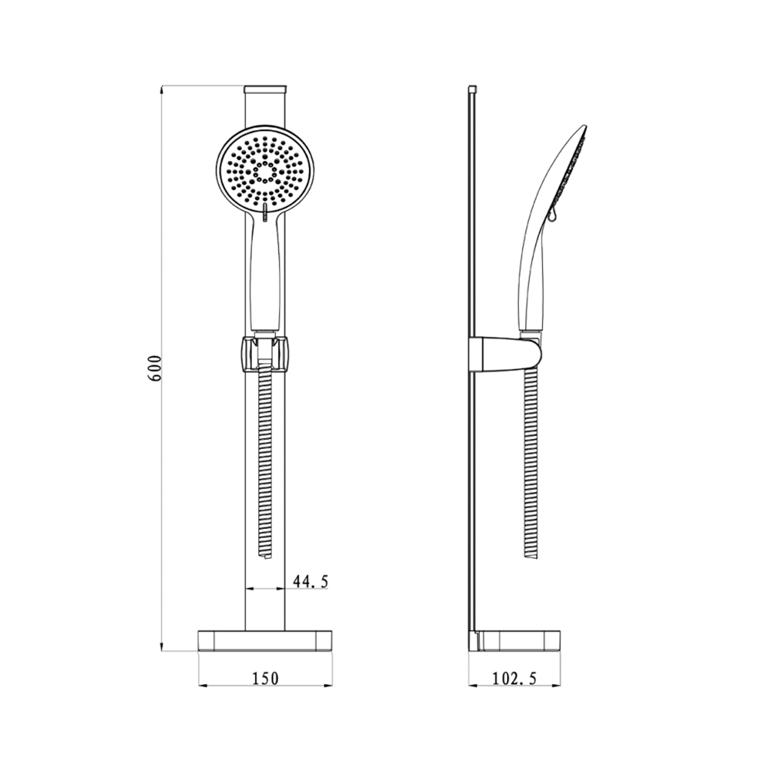 Saliscendi doccia magnetico DocciaGo modello Golpe con doccetta - Cromo 2