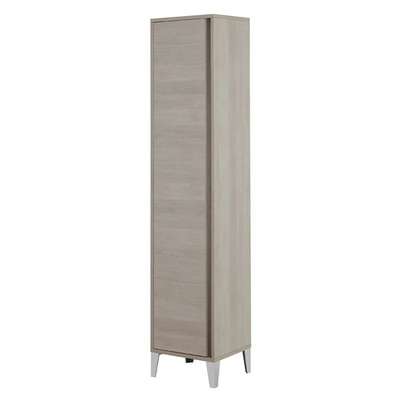 Colonna armadio portascopa Cubi&Co serie Mondial con chiusura slow motion 40x183x35 cm - Rovere chiaro