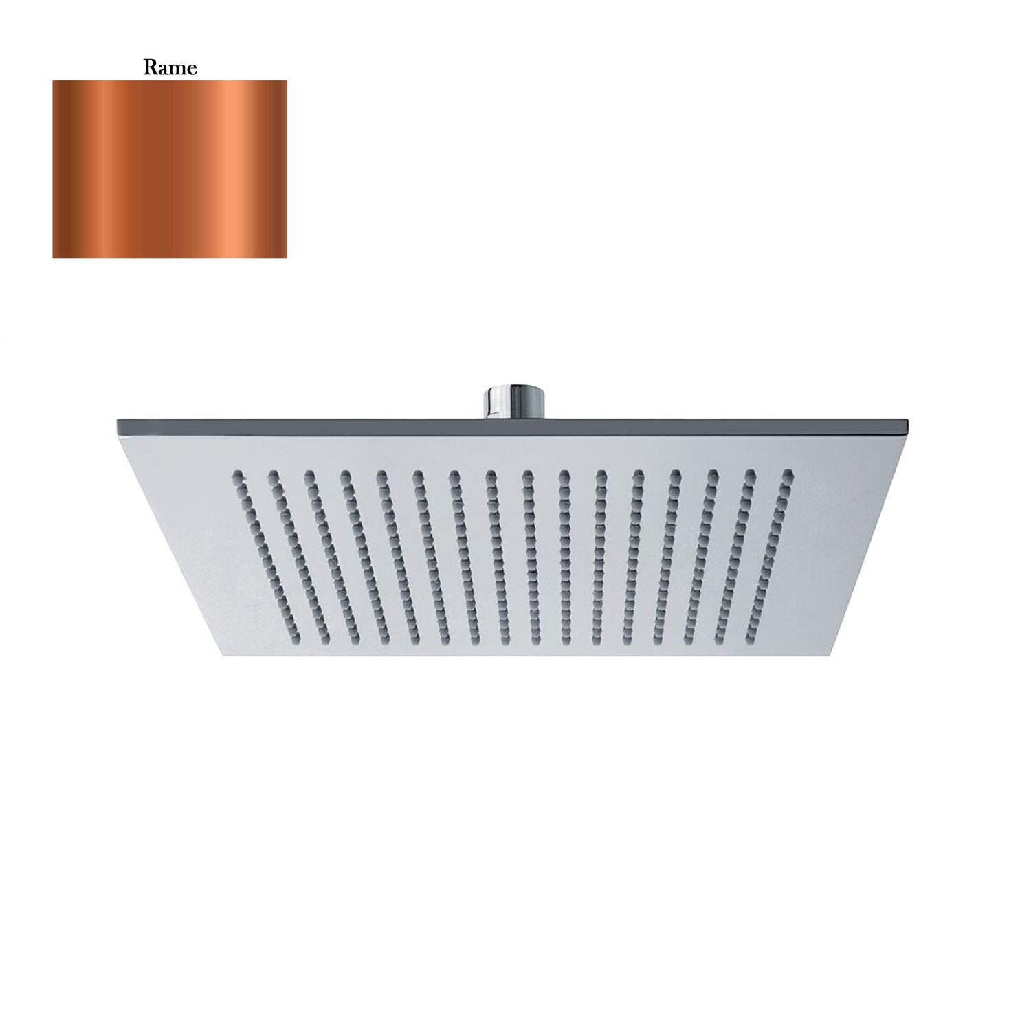 Soffione ispezionabile Parigi 25x25cm monogetto rame di Sphera Docce