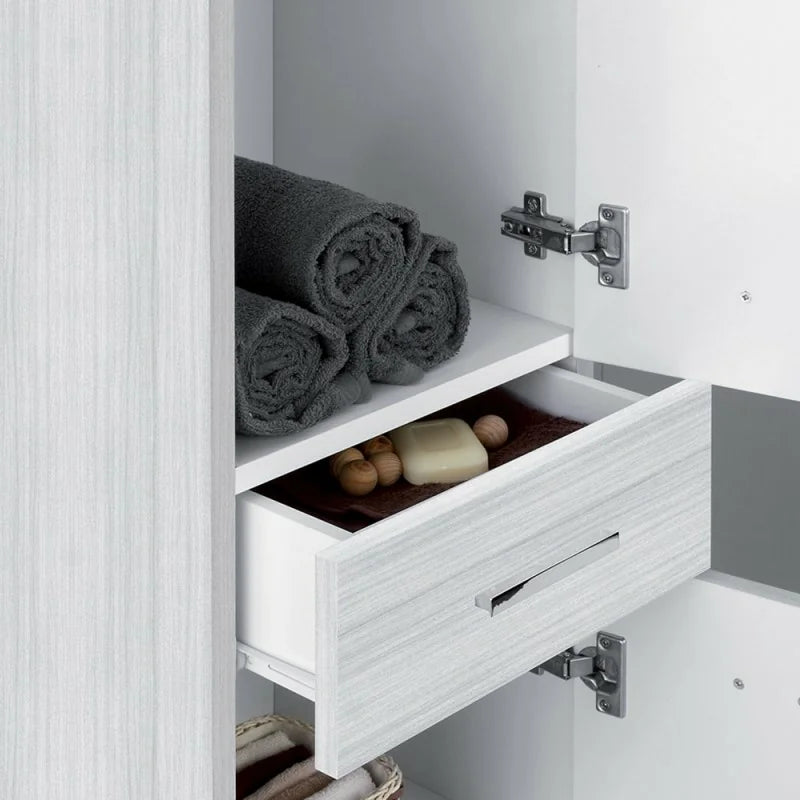 Colonna portasciugamani due ante e un cassetto Cubi&Co serie Star 35x154x34 cm - Grigio 2