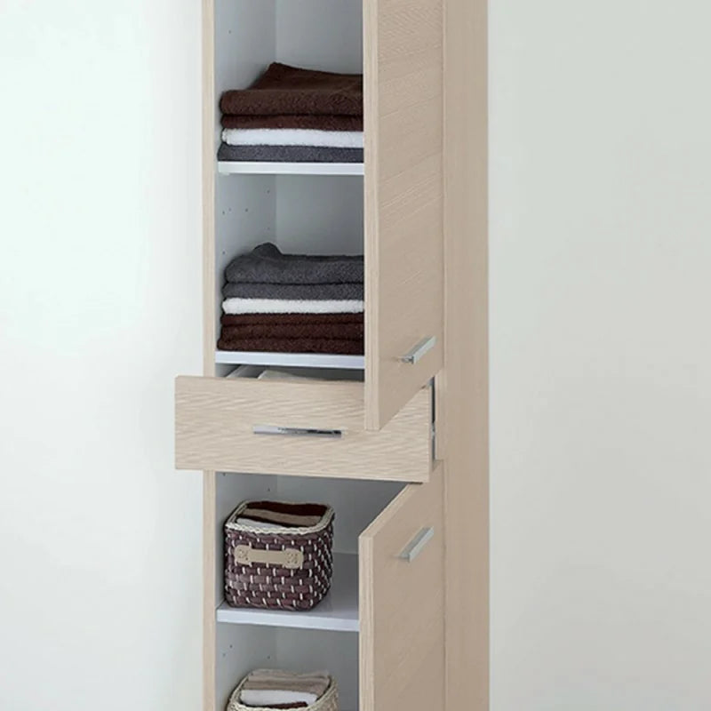 Colonna portasciugamani due ante e un cassetto Cubi&Co serie Star 35x154x34 cm - Larice 3