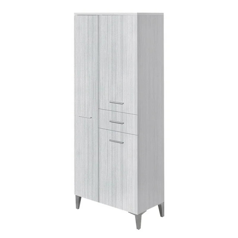 Colonna portasciugamani tre ante e un cassetto Cubi&Co serie Star 60x154x34 cm - Grigio