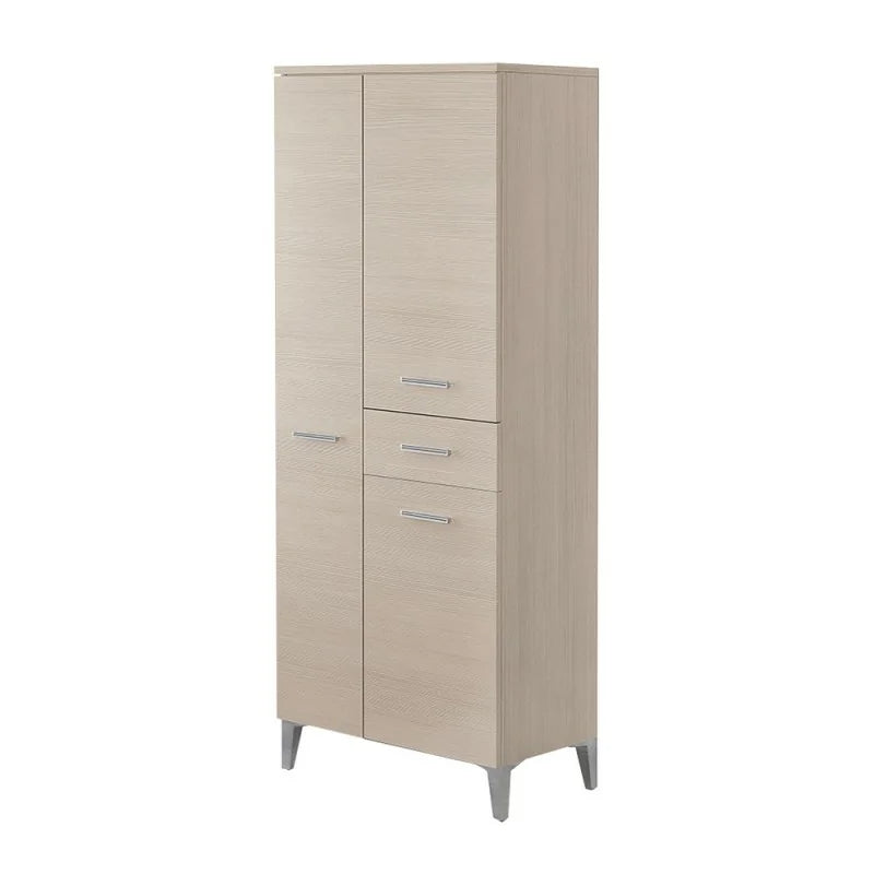 Colonna portasciugamani tre ante e un cassetto Cubi&Co serie Star 60x154x34 cm - Larice