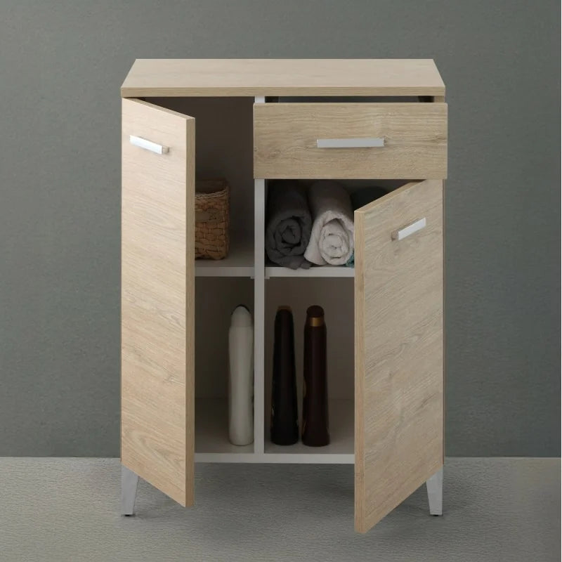 Base con due ante e un cassetto Cubi&Co serie Star 60x83,5x34 cm - Rovere dolomite 3