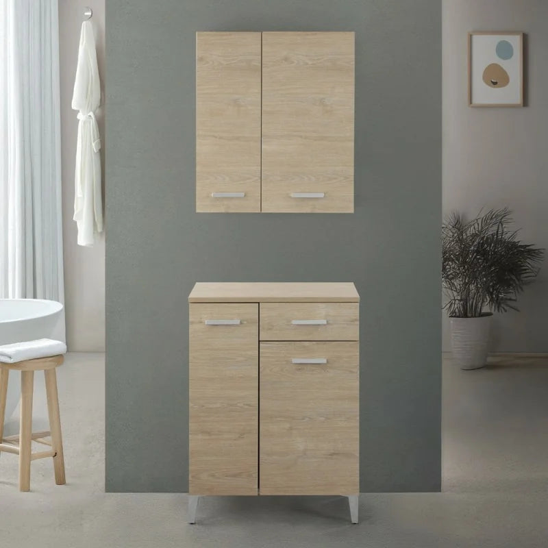 Base con due ante e un cassetto Cubi&Co serie Star 60x83,5x34 cm - Rovere dolomite 4