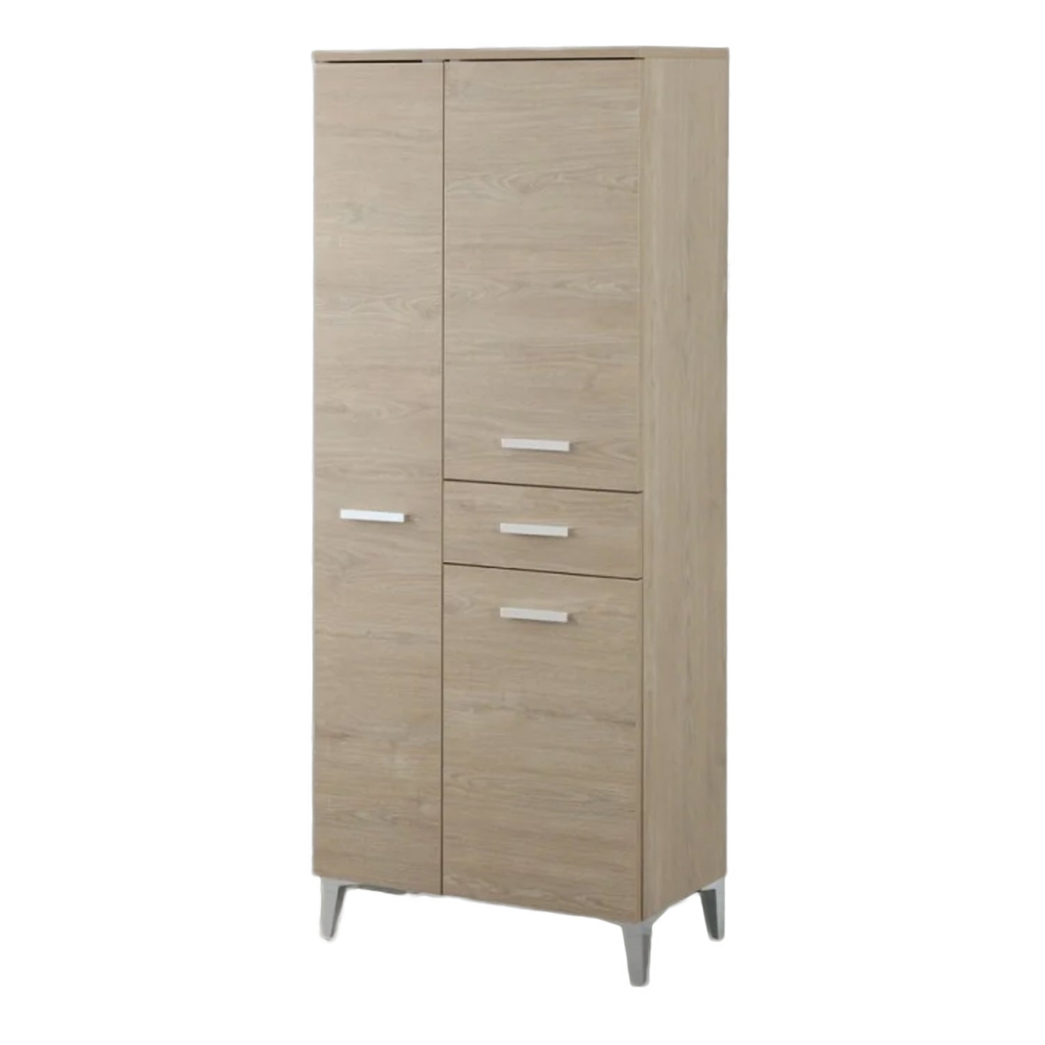 Colonna portasciugamani tre ante e un cassetto Cubi&Co serie Star 60x154x34 cm - Rovere dolomite