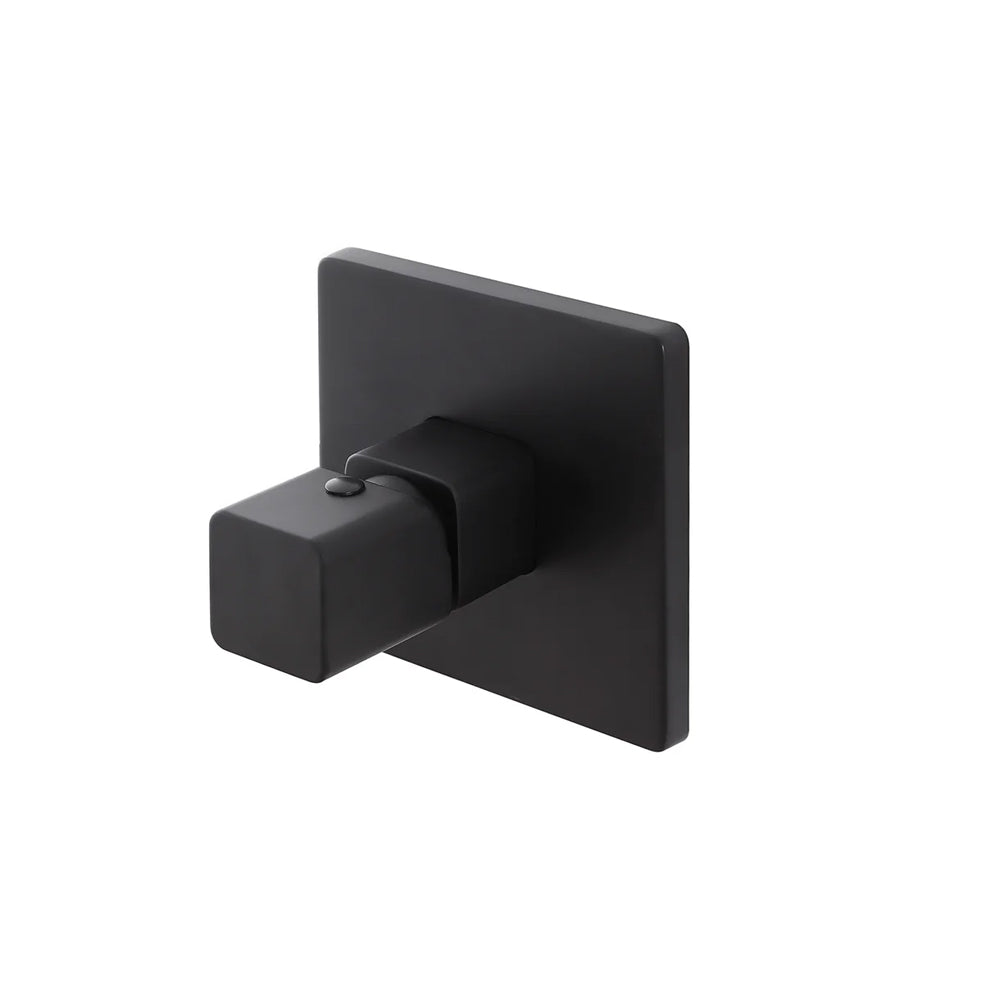 Kit miscelatore lavabo alto + bidet + doccia a una via RubiFlux serie Lilium Modello Black con piletta clic-clac - Nero Opaco 6