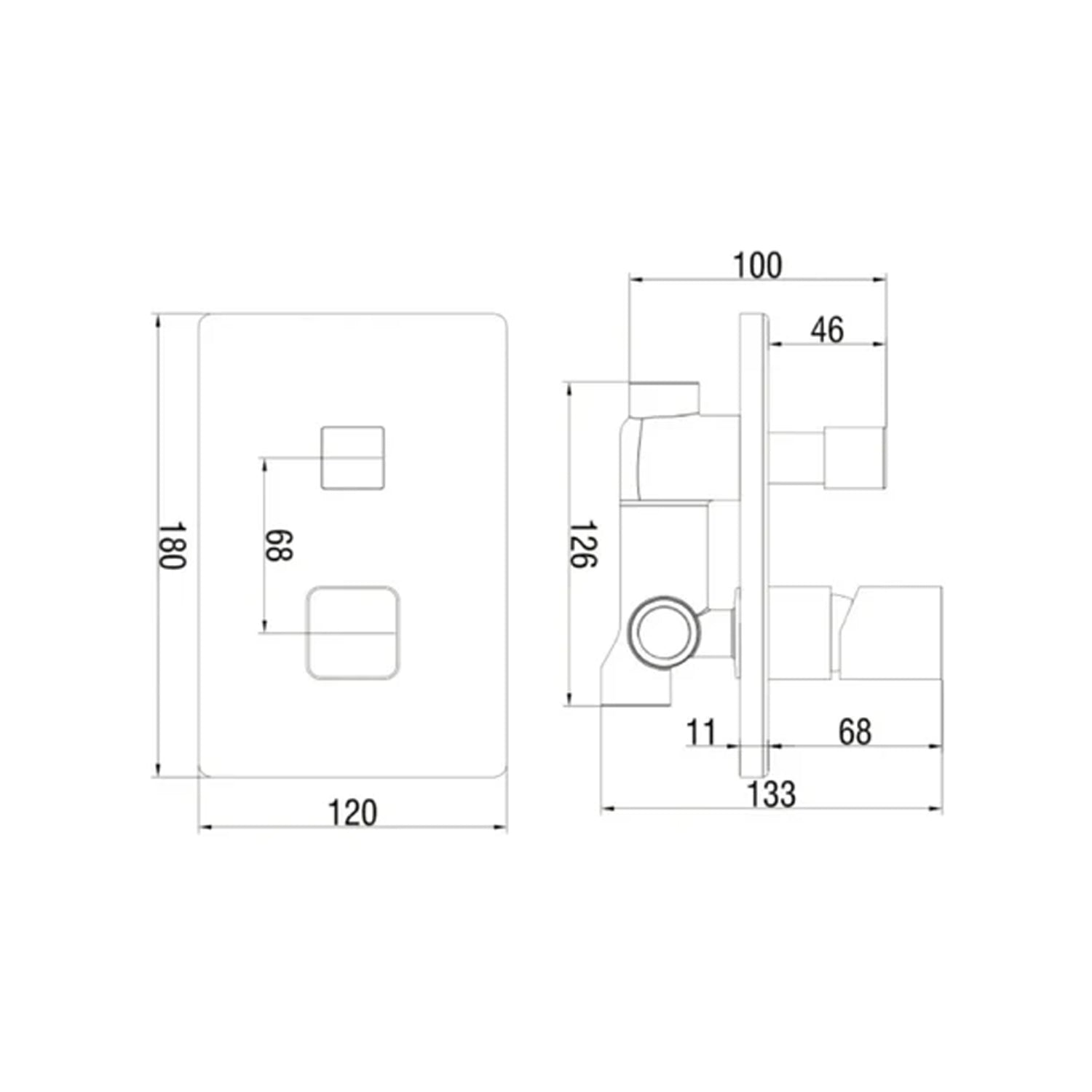 Kit miscelatore lavabo + bidet + doccia a due vie RubiFlux serie Lilium Modello Chrome con piletta clic-clac in acciaio inox - Cromato lucido 4