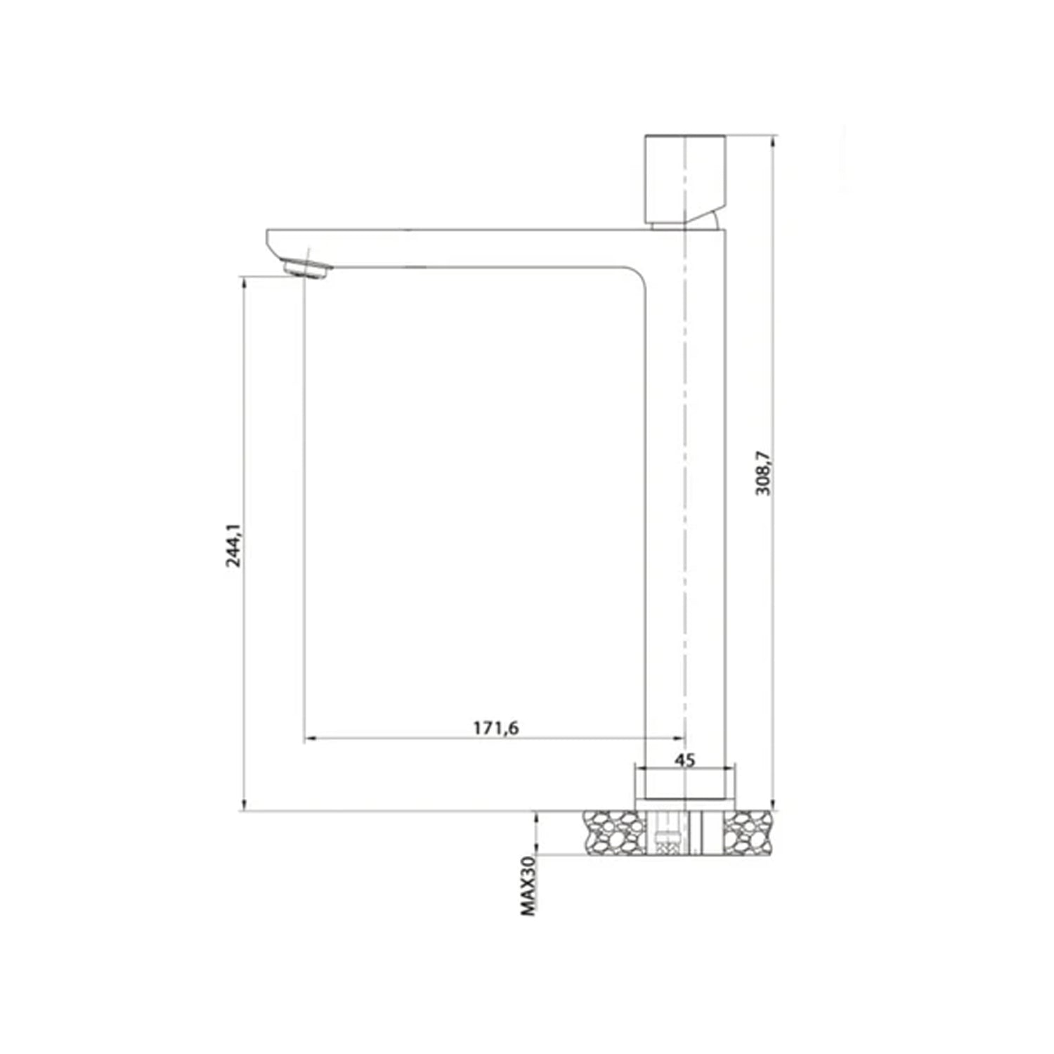 Kit miscelatore lavabo alto + bidet RubiFlux serie Lilium Modello Chrome con piletta clic-clac in acciaio inox - Cromato lucido 3