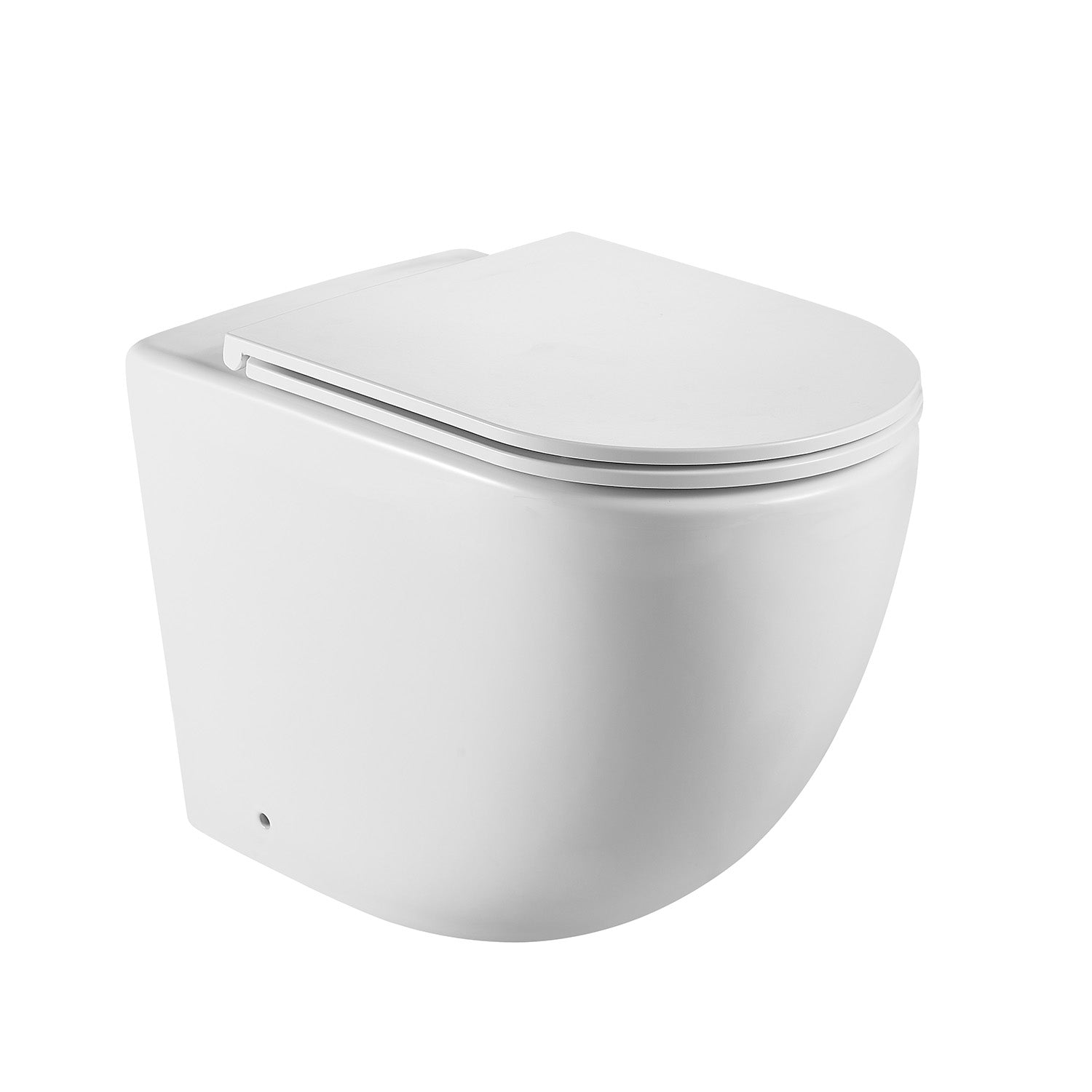  Sanitari bagno filomuro BathCore modello PureEssence Rimless/Tornado Quiet 57x36.5 cm - Bianco